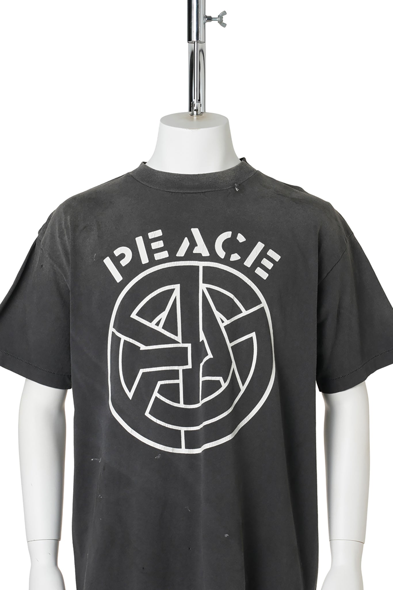 SAINT Mxxxxxx x blackmeans BKM_SS T-SHIRT/PEACE / BLACK