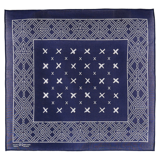 SAINT Mxxxxxx x blackmeans BKM_BANDANA/CROSS / NAVY