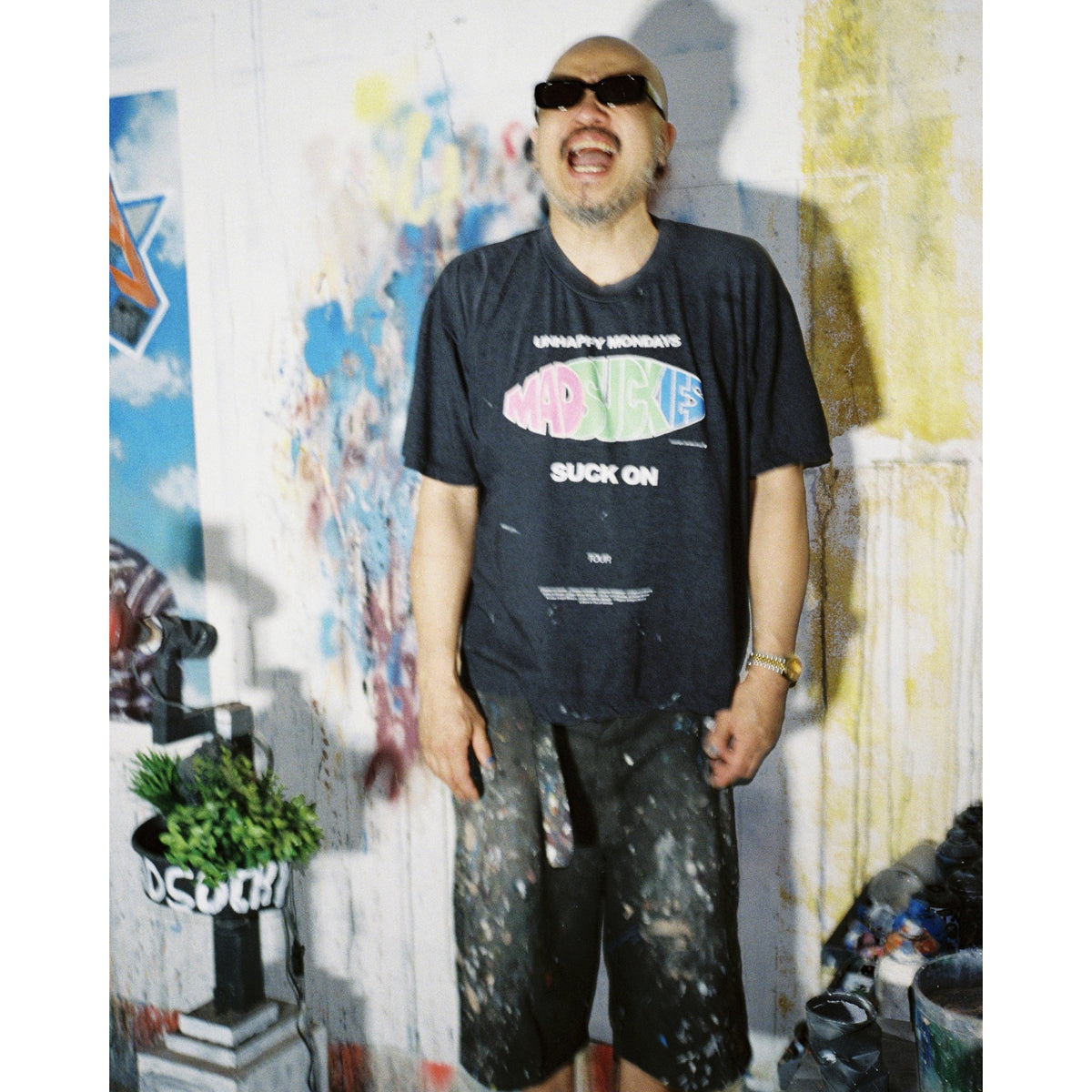 SAINT Mxxxxxx x MADSAKI MDS_SS T-SHIRT/SUCK ON / BLACK