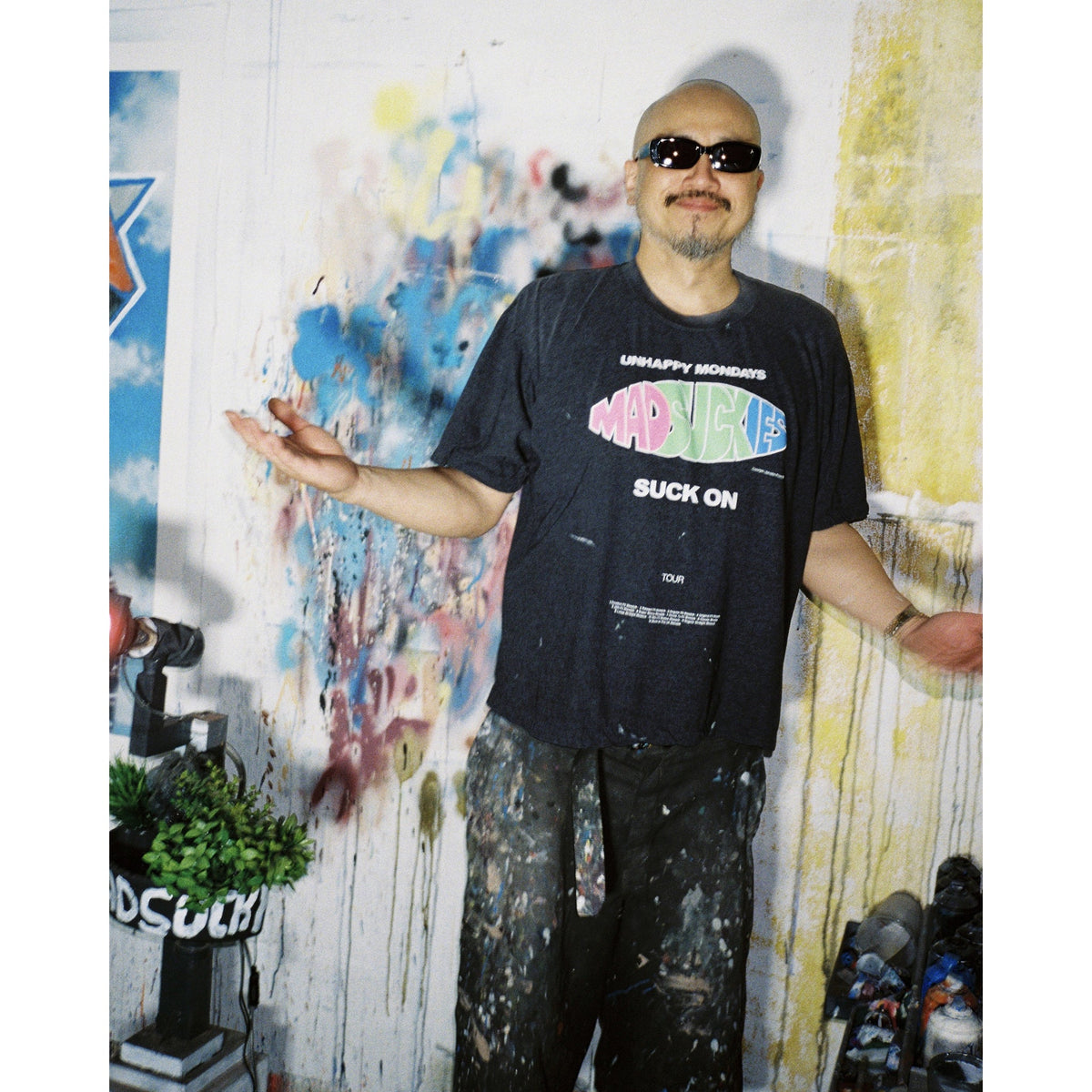 SAINT Mxxxxxx x MADSAKI MDS_SS T-SHIRT/SUCK ON / BLACK