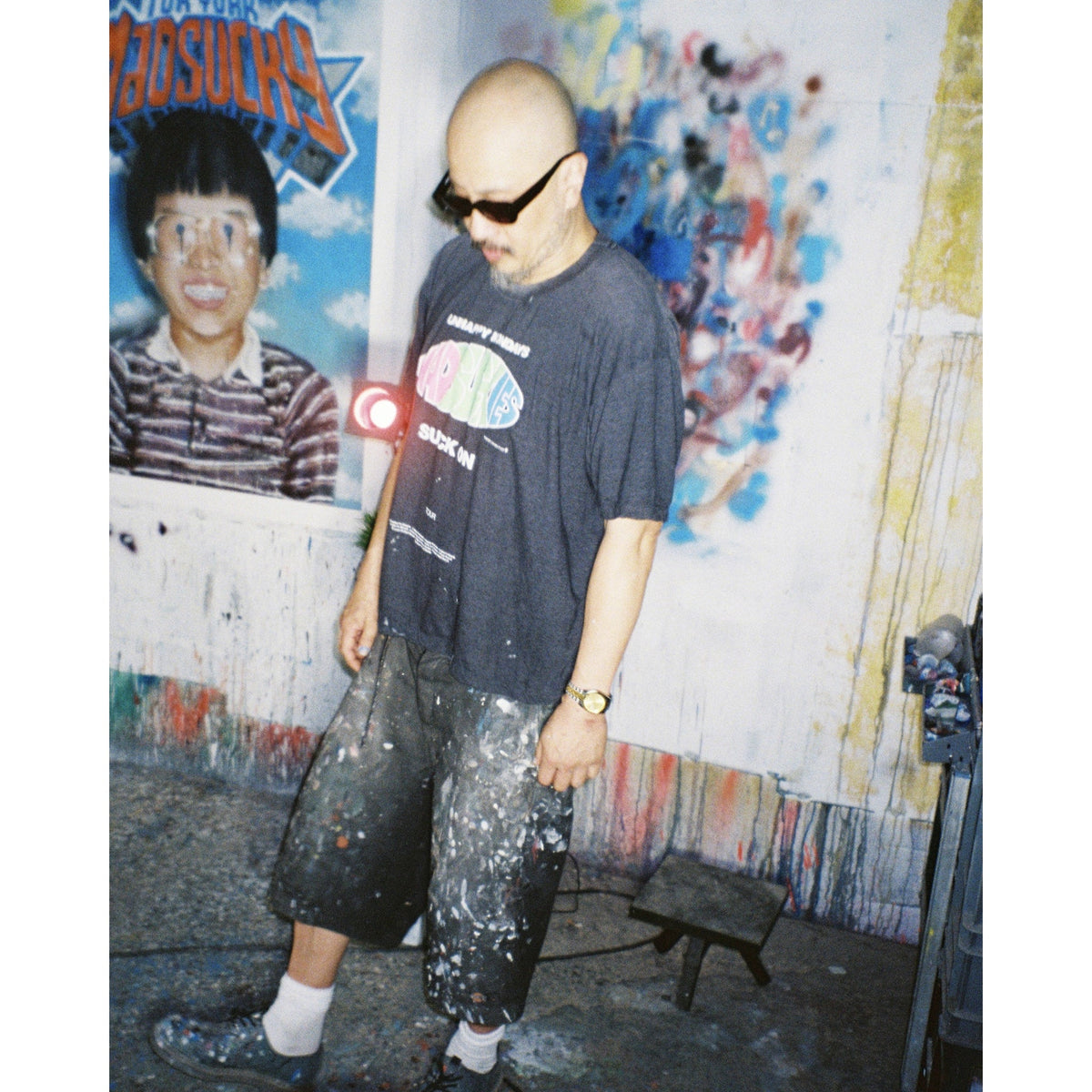 SAINT Mxxxxxx x MADSAKI MDS_SS T-SHIRT/SUCK ON / BLACK