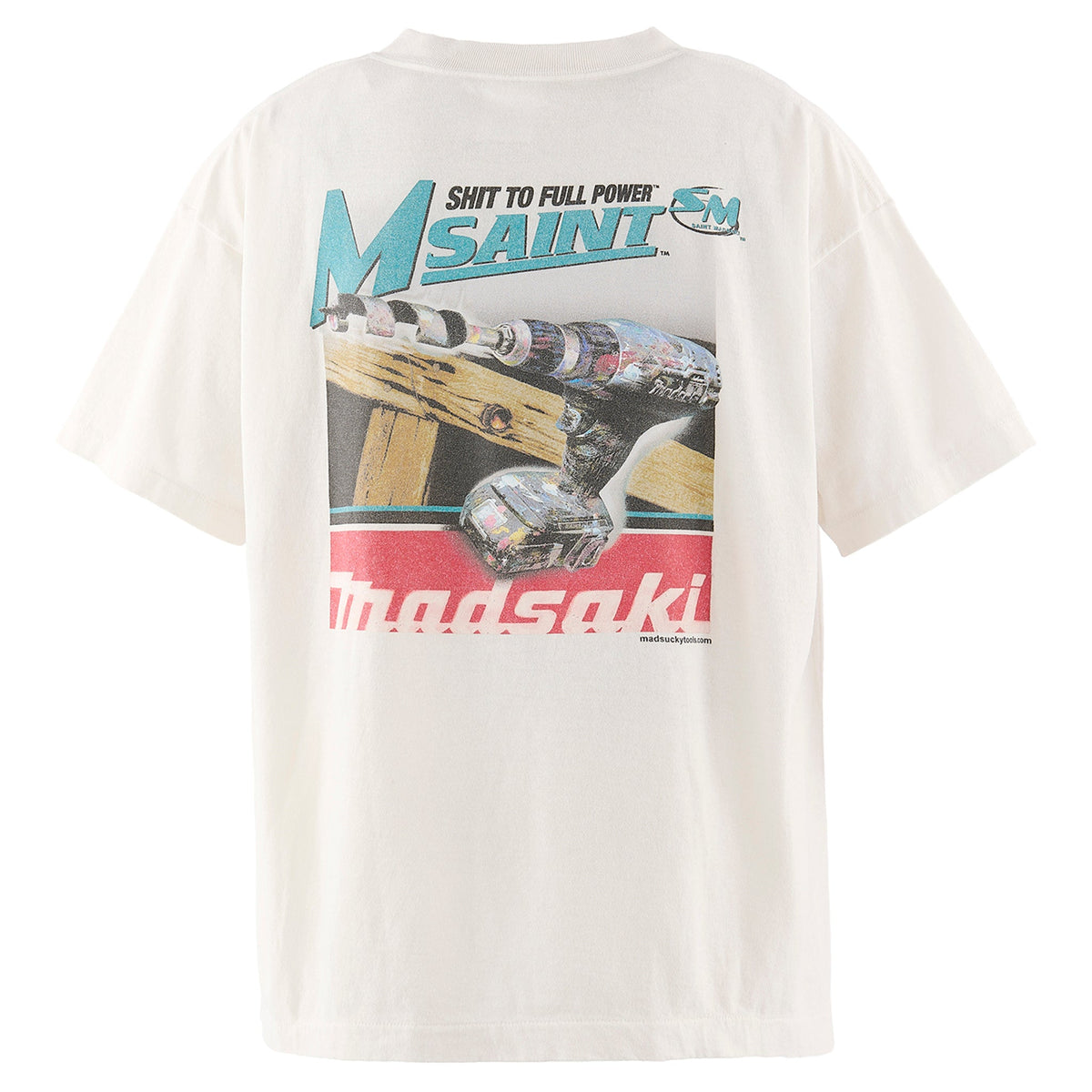 SAINT Mxxxxxx x MADSAKI MDS_SS T-SHIRT/SCREWDRIVER / WHITE