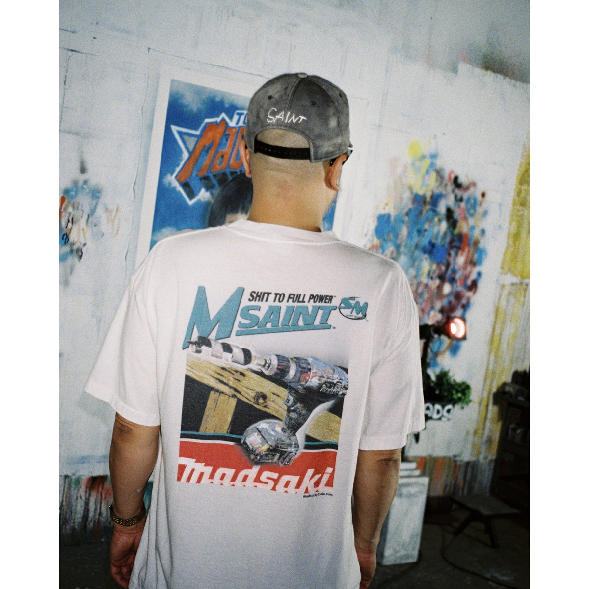 SAINT Mxxxxxx x MADSAKI MDS_SS T-SHIRT/SCREWDRIVER / WHITE
