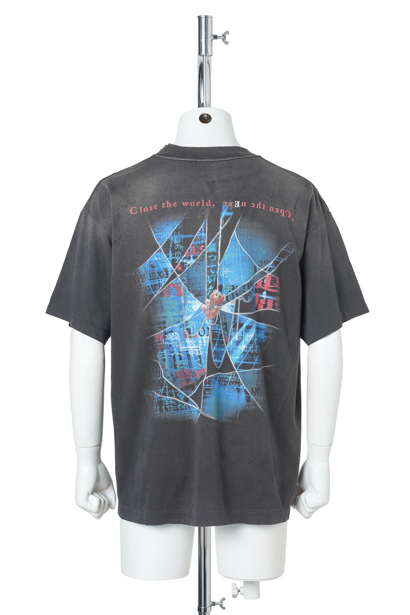 SAINT Mxxxxxx x serial experiments lain x GEEKS RULE LAIN_SS T-SHIRT/NO HOPE / BLACK