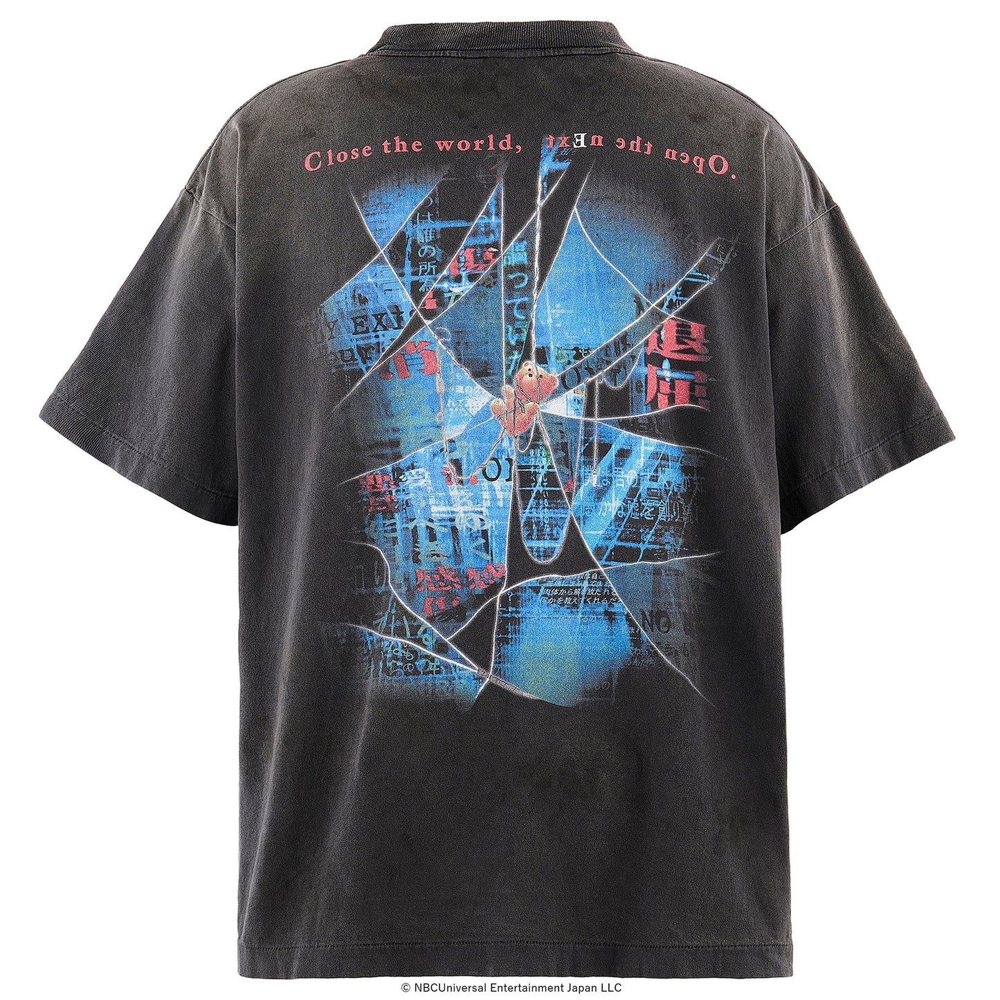 SAINT Mxxxxxx x serial experiments lain x GEEKS RULE LAIN_SS T-SHIRT/NO HOPE / BLACK