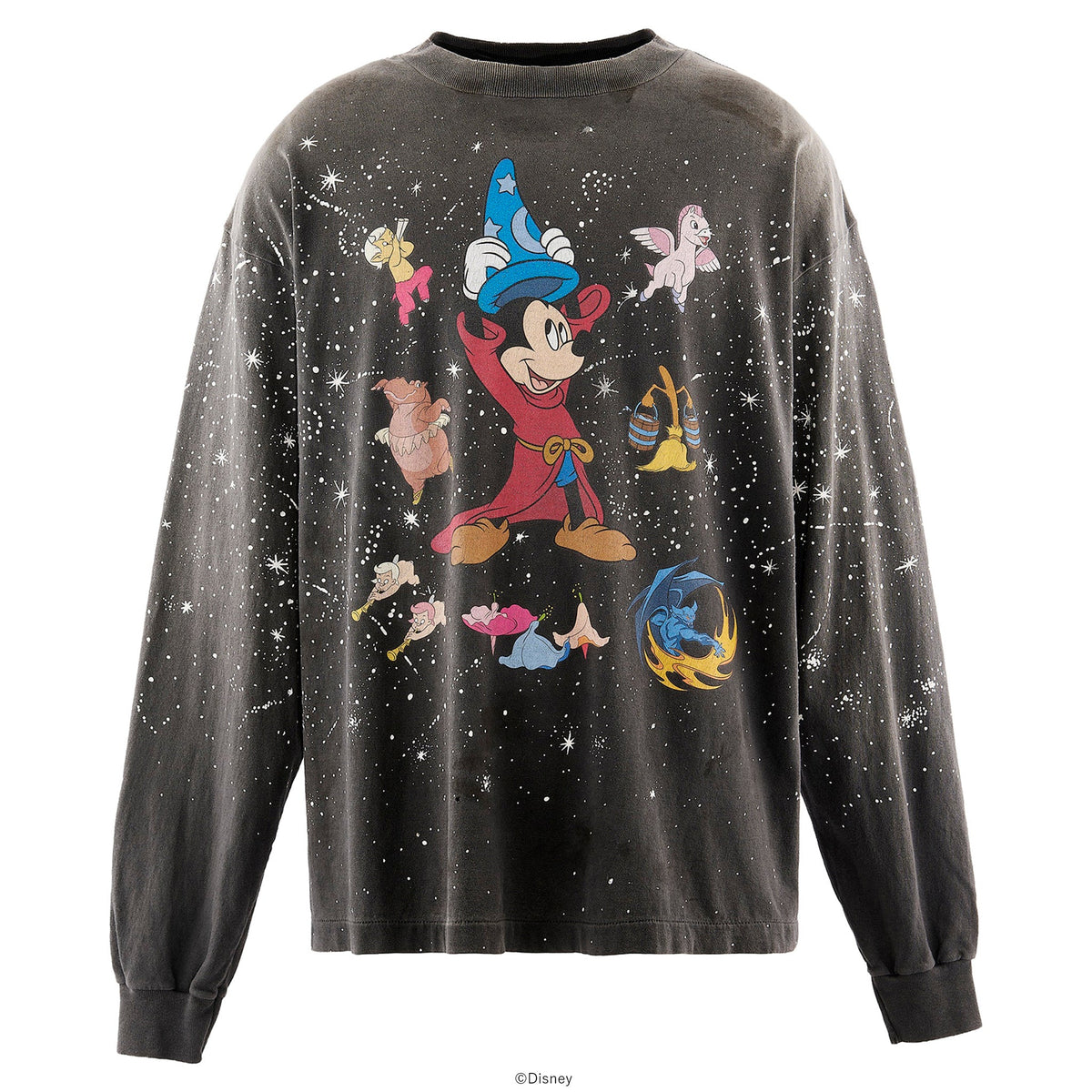 SAINT Mxxxxxx x ファンタジア DSNY_LS T-SHIRT/FANTASIA / BLACK