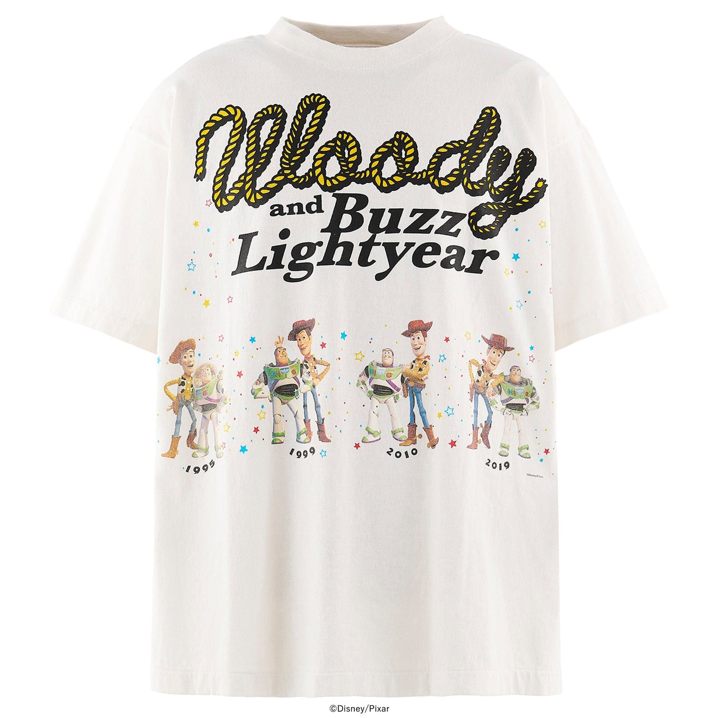 SAINT Mxxxxxx x TOY STORY PIXAR_SS T-SHIRT/Woody&Buzz / WHITE