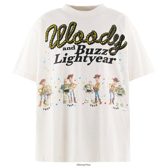 SAINT Mxxxxxx x TOY STORY PIXAR_SS T-SHIRT/Woody&Buzz / WHITE