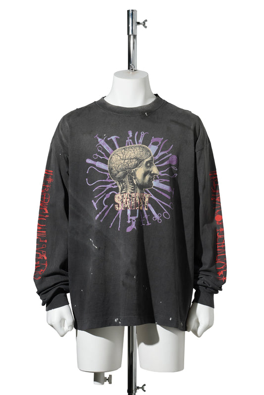LS T-SHIRT/HEAD / BLACK