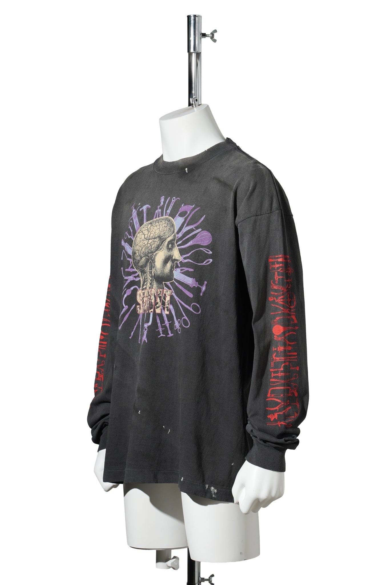 LS T-SHIRT/HEAD / BLACK