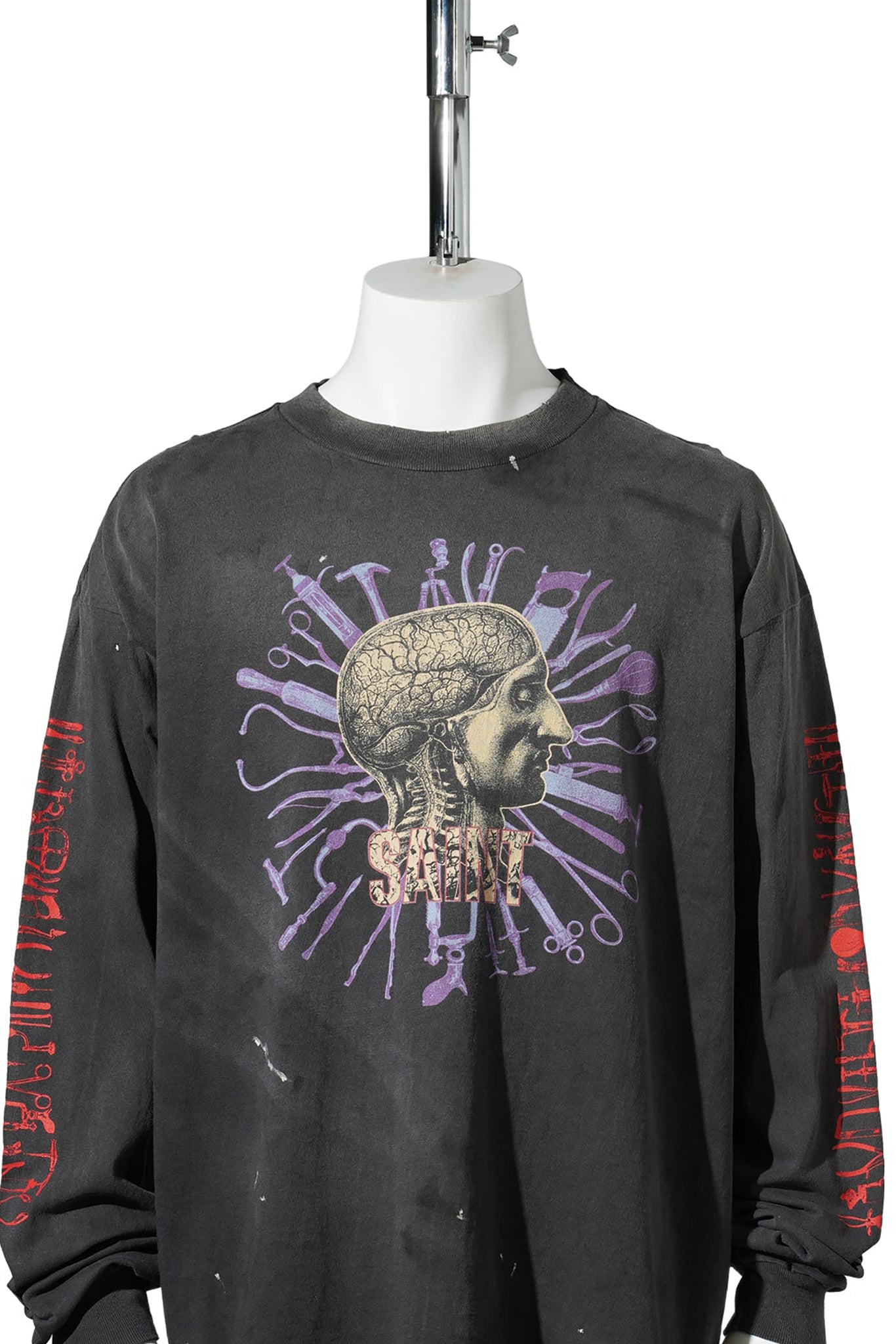 LS T-SHIRT/HEAD / BLACK