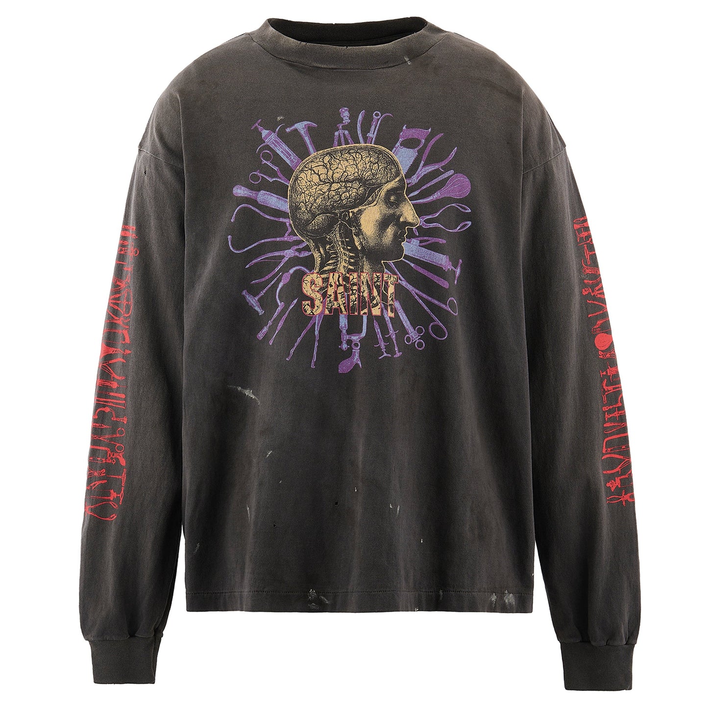 LS T-SHIRT/HEAD / BLACK