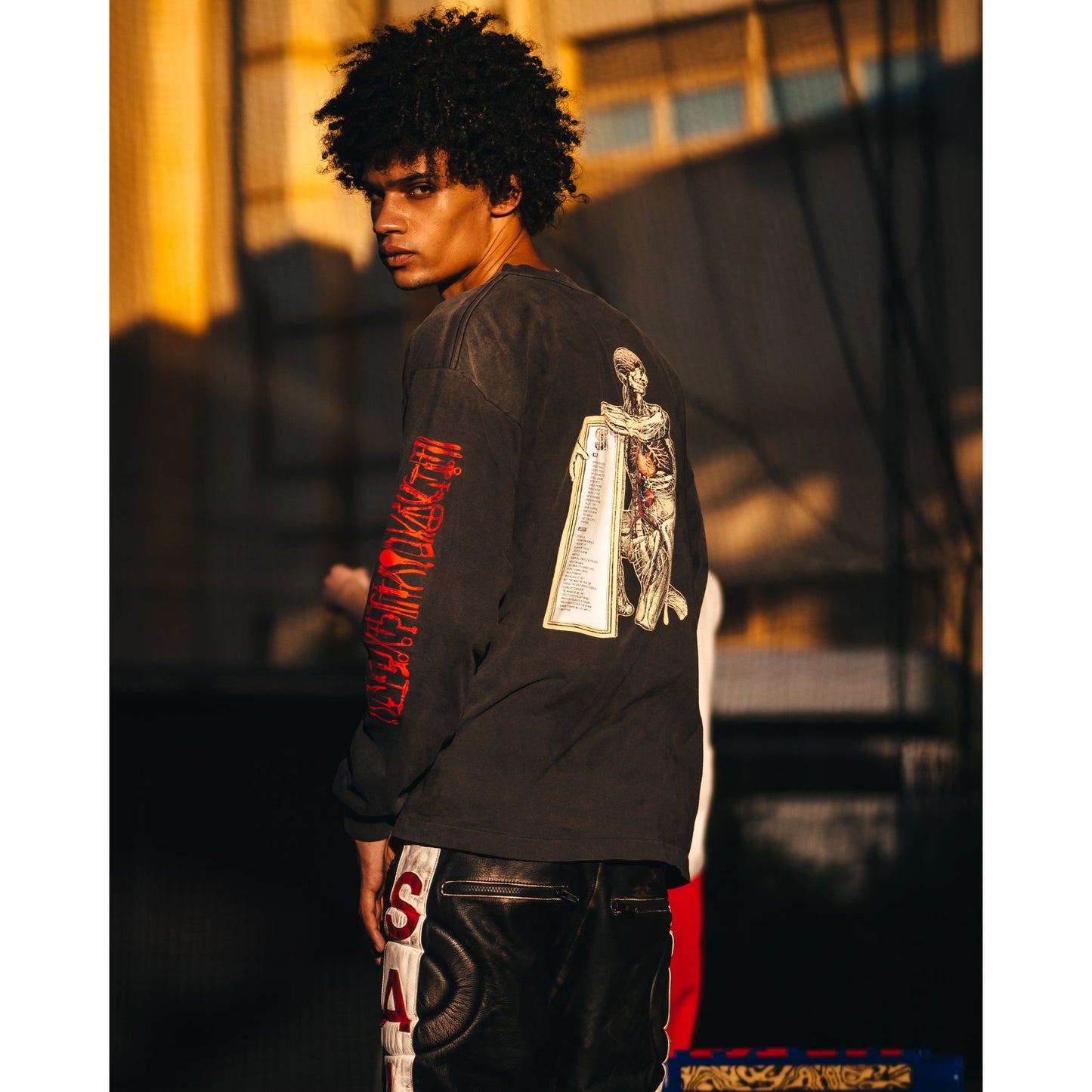 LS T-SHIRT/HEAD / BLACK