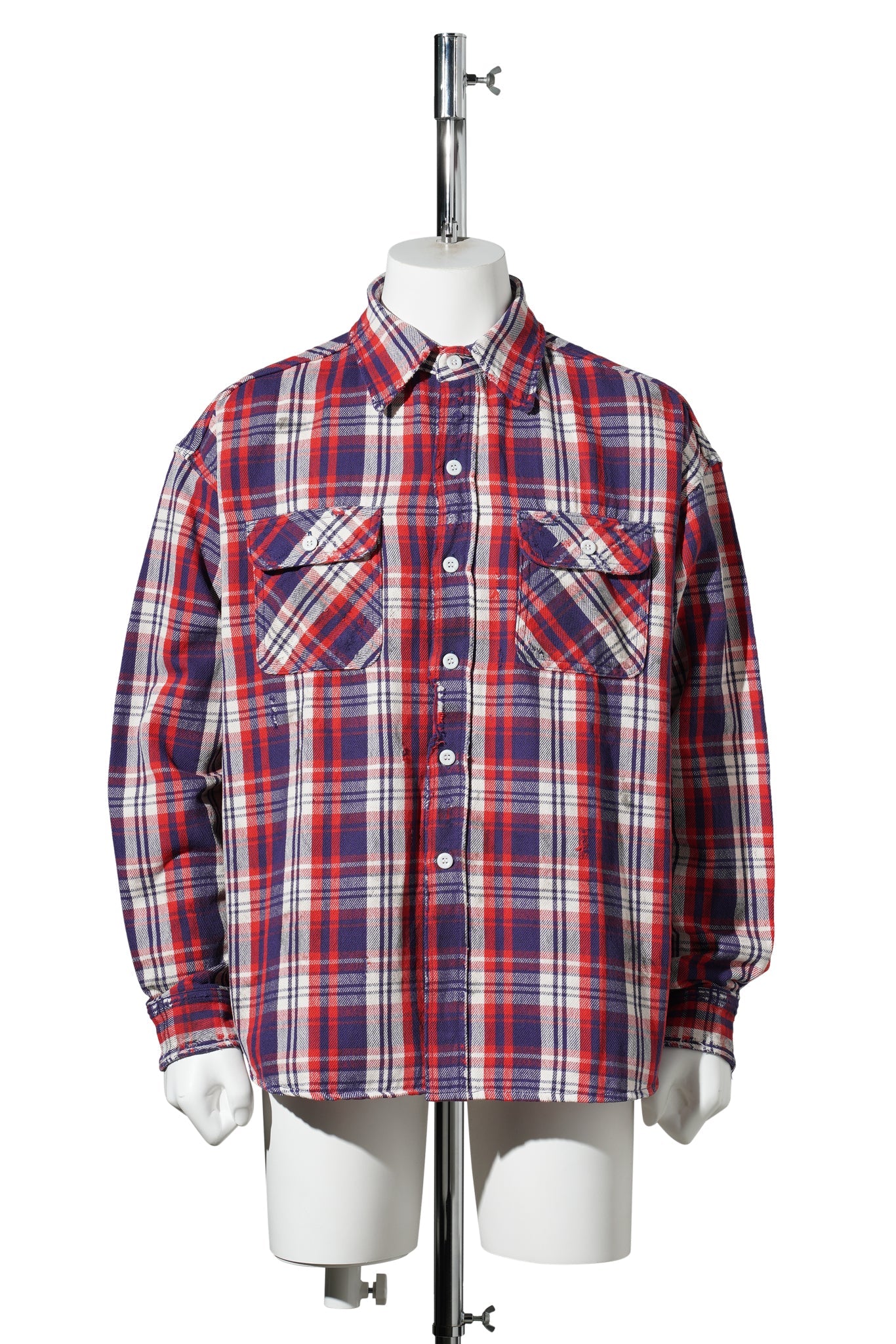 FLANNEL SHIRT/CHECK / BEIGE