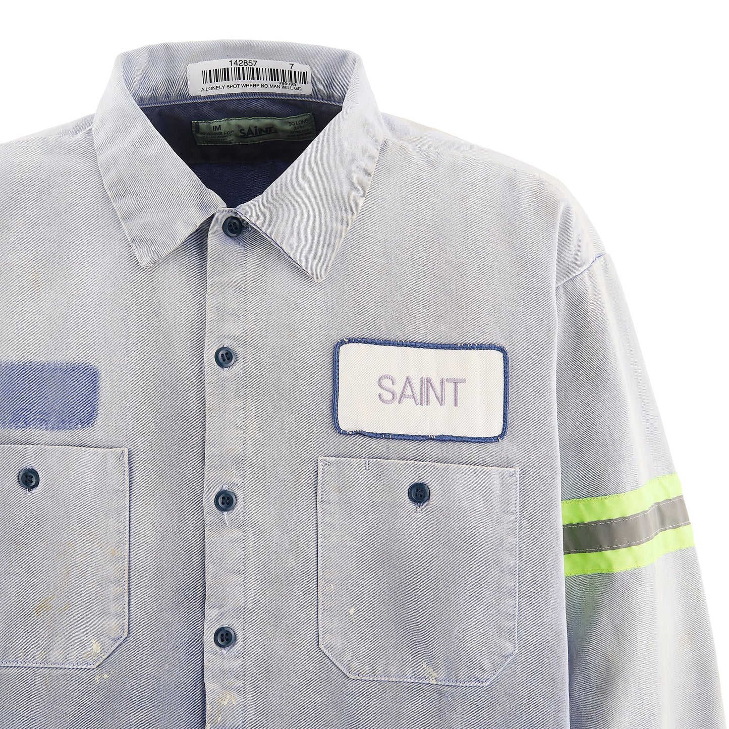 COTTON SHIRT/LINE / NAVY