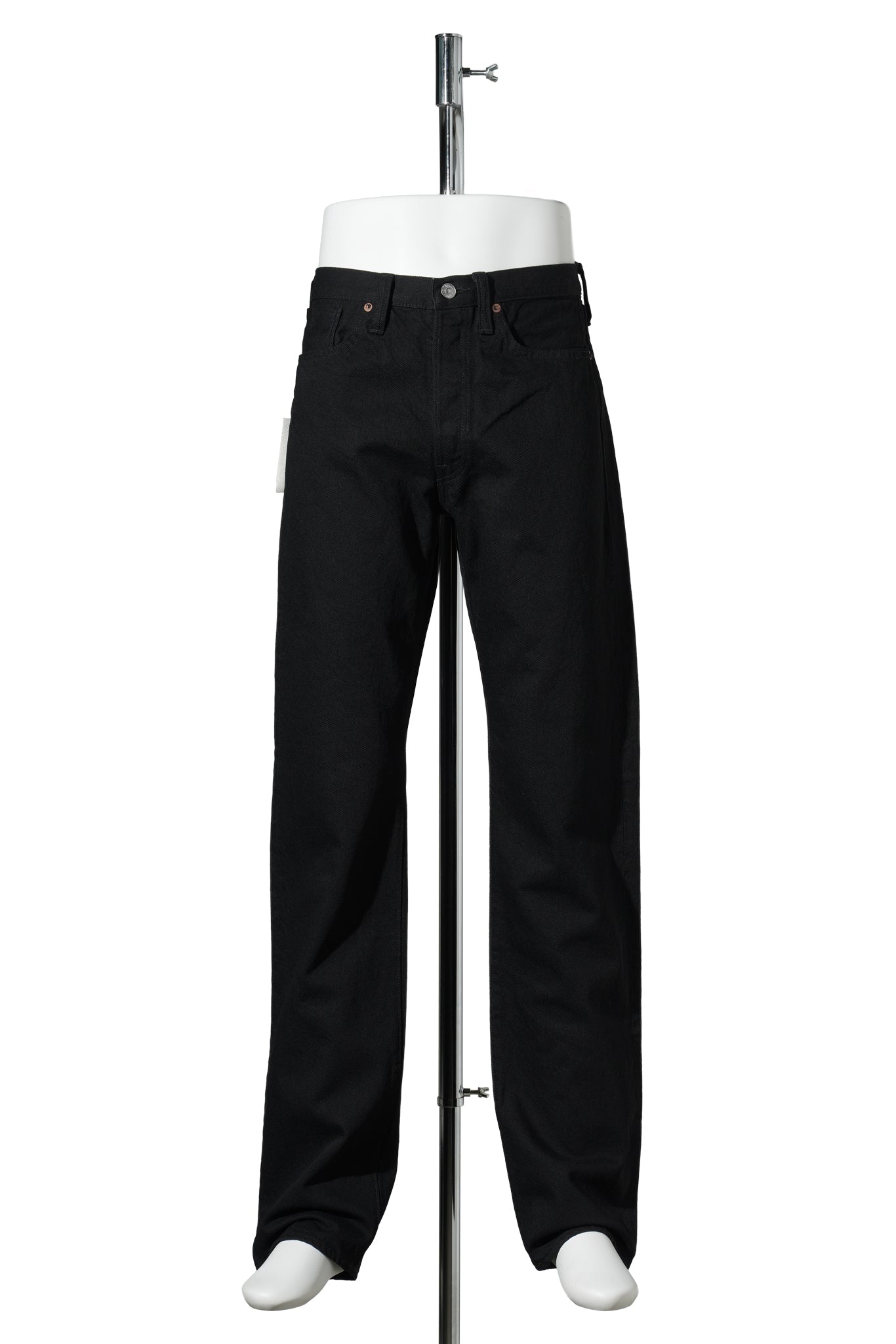 BLACK DENIM PANTS/STRAIGHT / BLACK