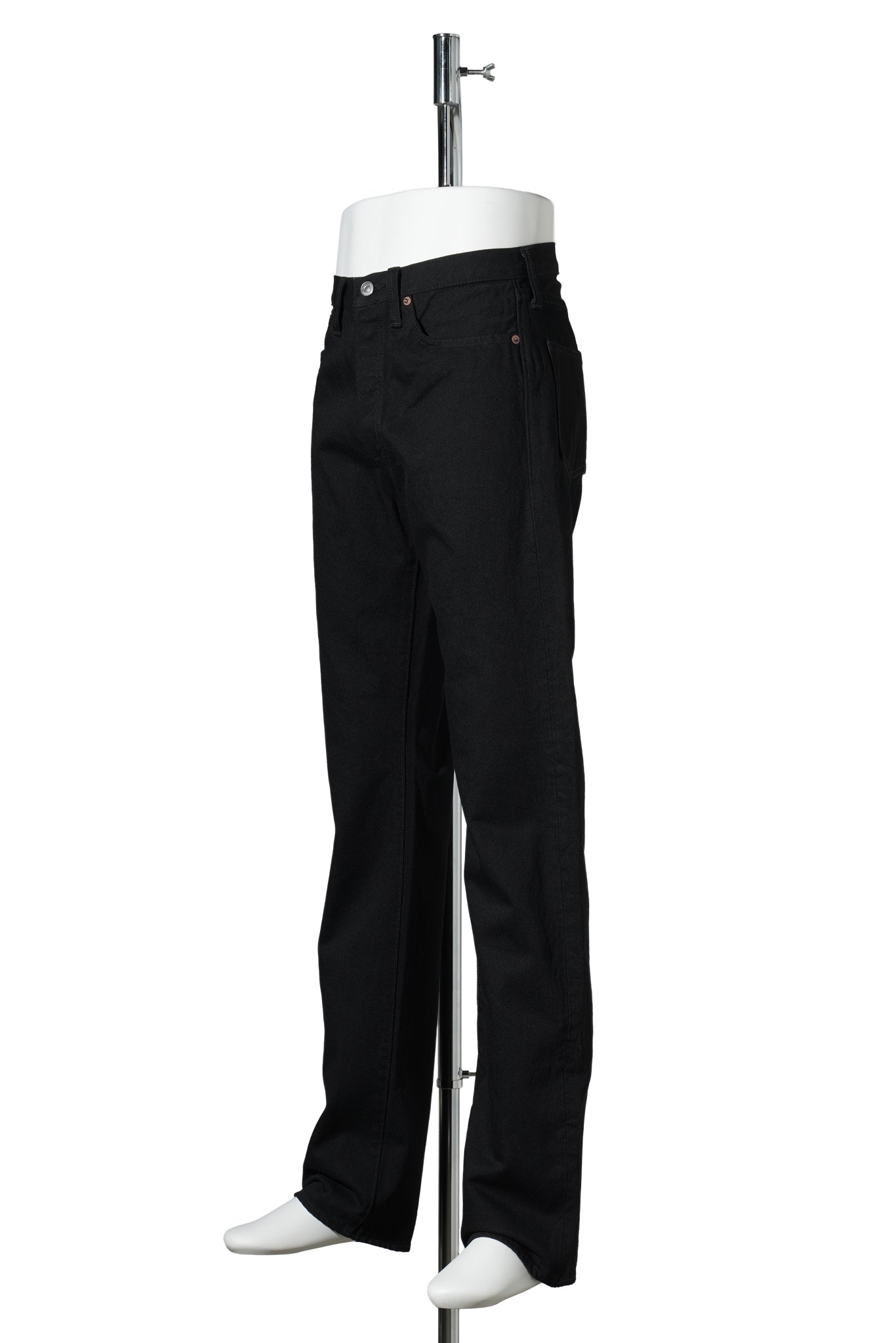 BLACK DENIM PANTS/STRAIGHT / BLACK