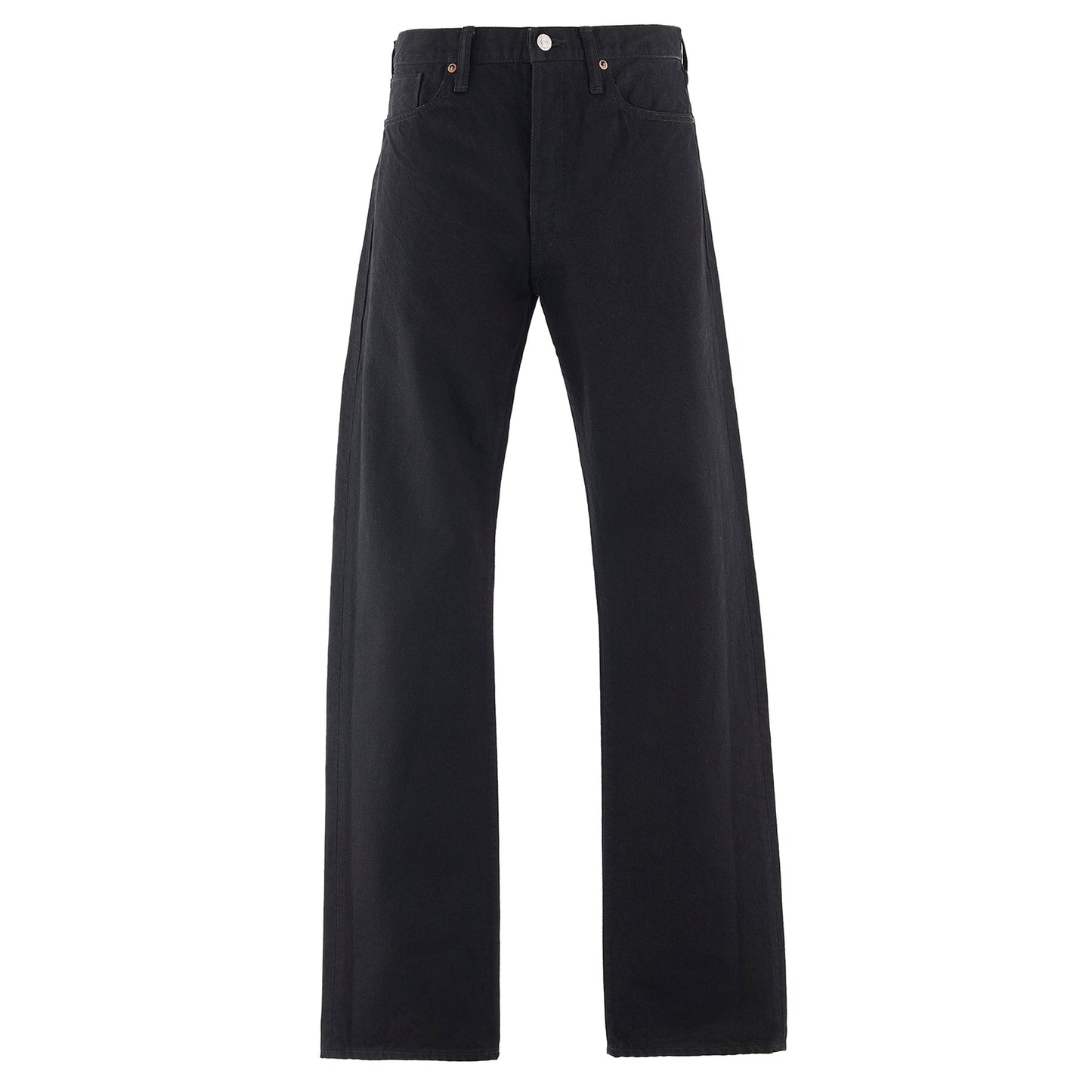 BLACK DENIM PANTS/STRAIGHT / BLACK