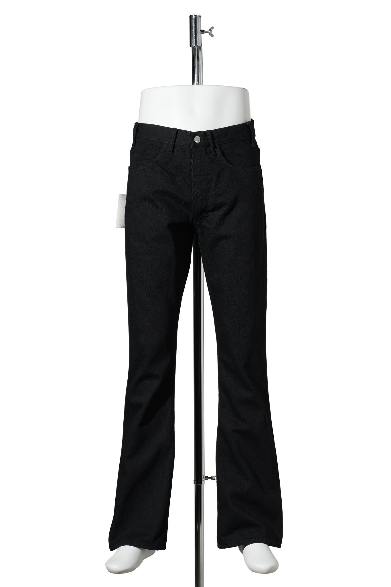 BLACK DENIM PANTS/FLARE / BLACK