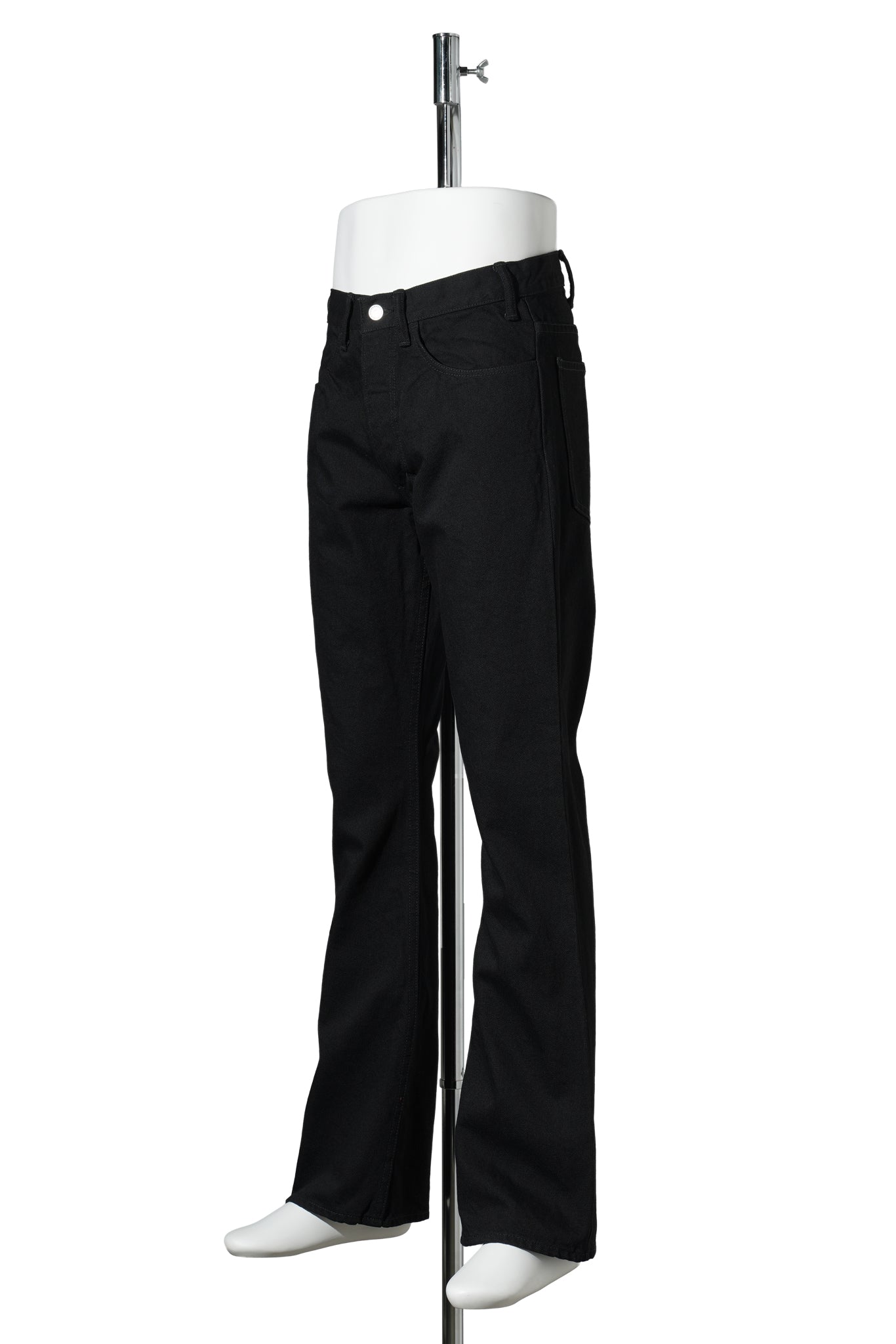 BLACK DENIM PANTS/FLARE / BLACK