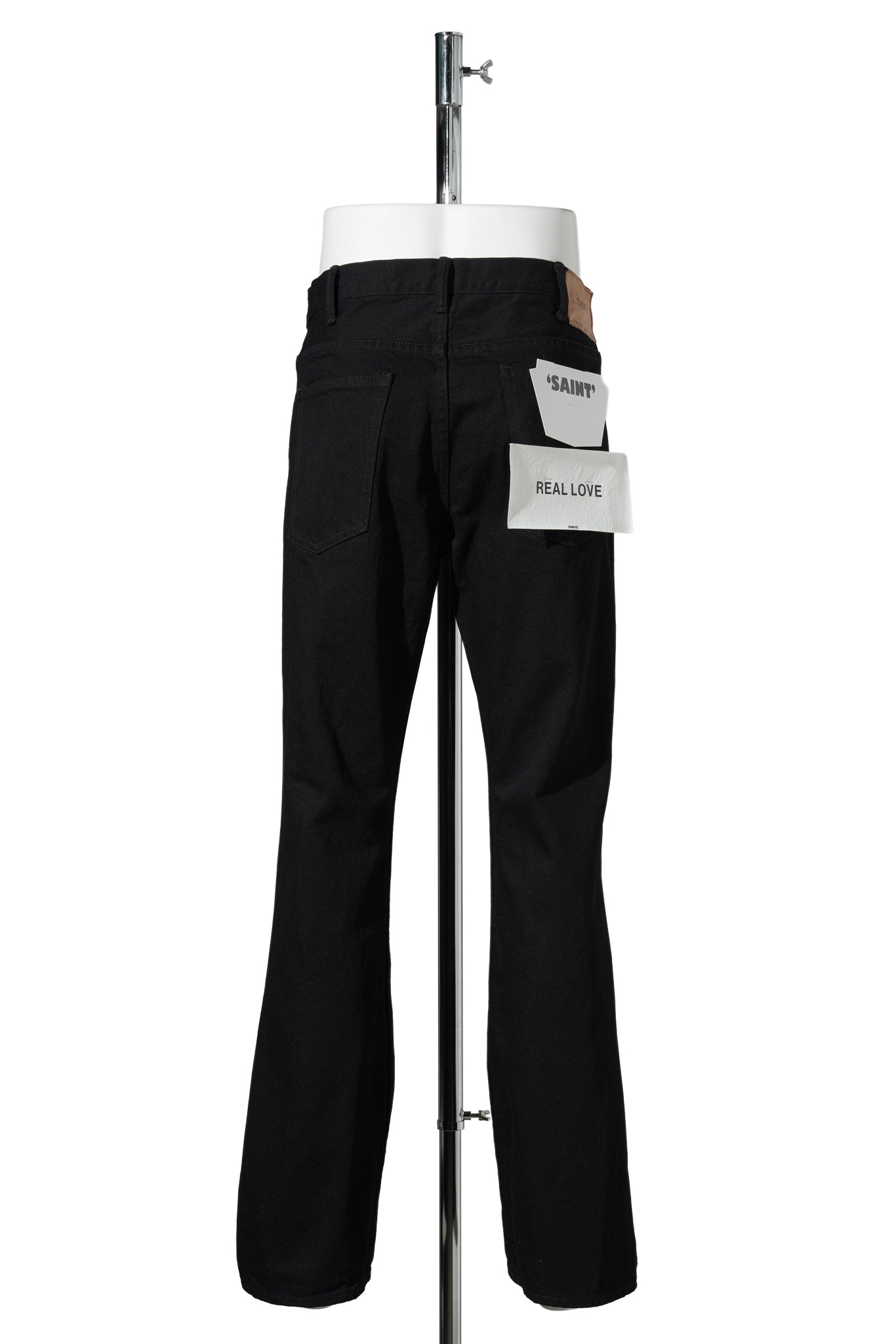 BLACK DENIM PANTS/FLARE / BLACK