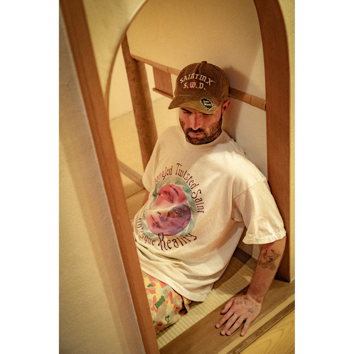 SAINT Mxxxxxx x Sean Wotherspoon SW_SS T-SHIRT/TWISTED SAINT / WHITE