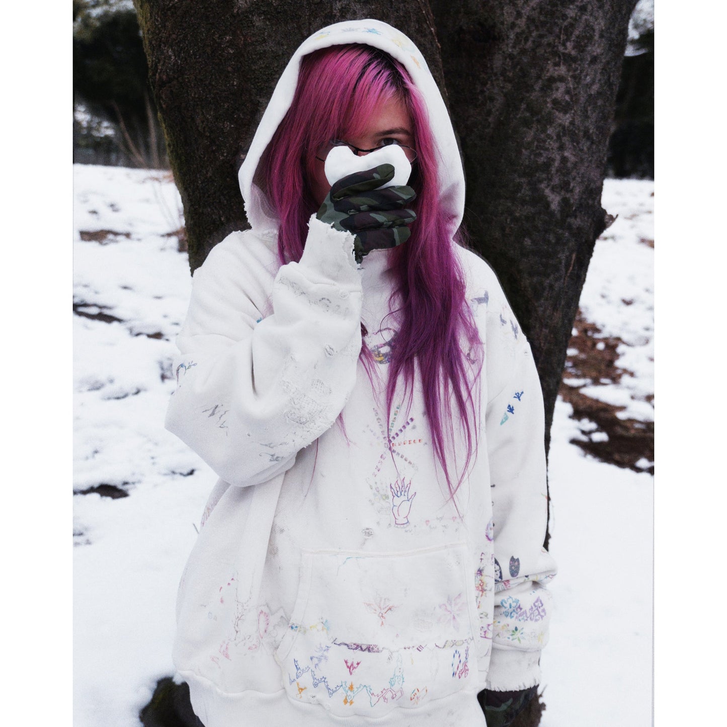 SAINT Mxxxxxx x Coco Star Sim COCO_DOUBLE FACE HOODIE / WHITE