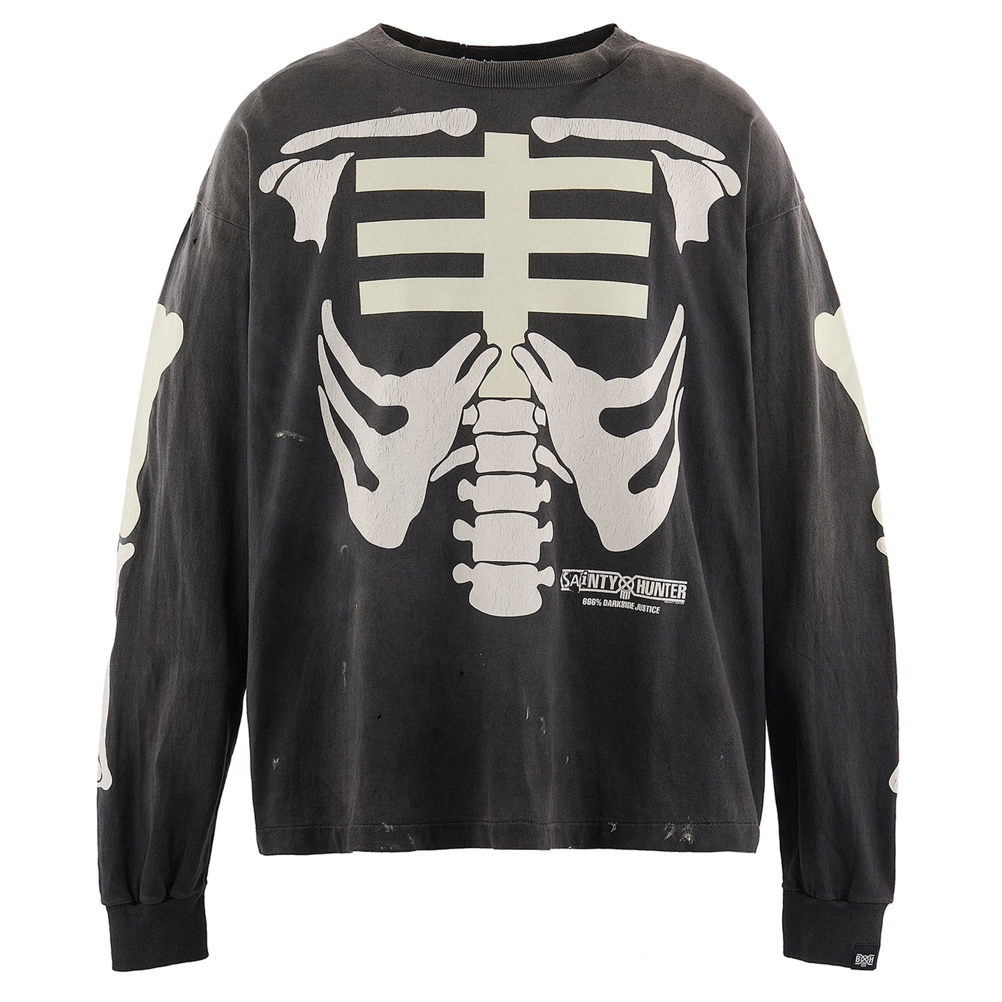 SAINT Mxxxxxx x BOUNTY HUNTER BH_LS T-SHIRT/BONE / BLACK