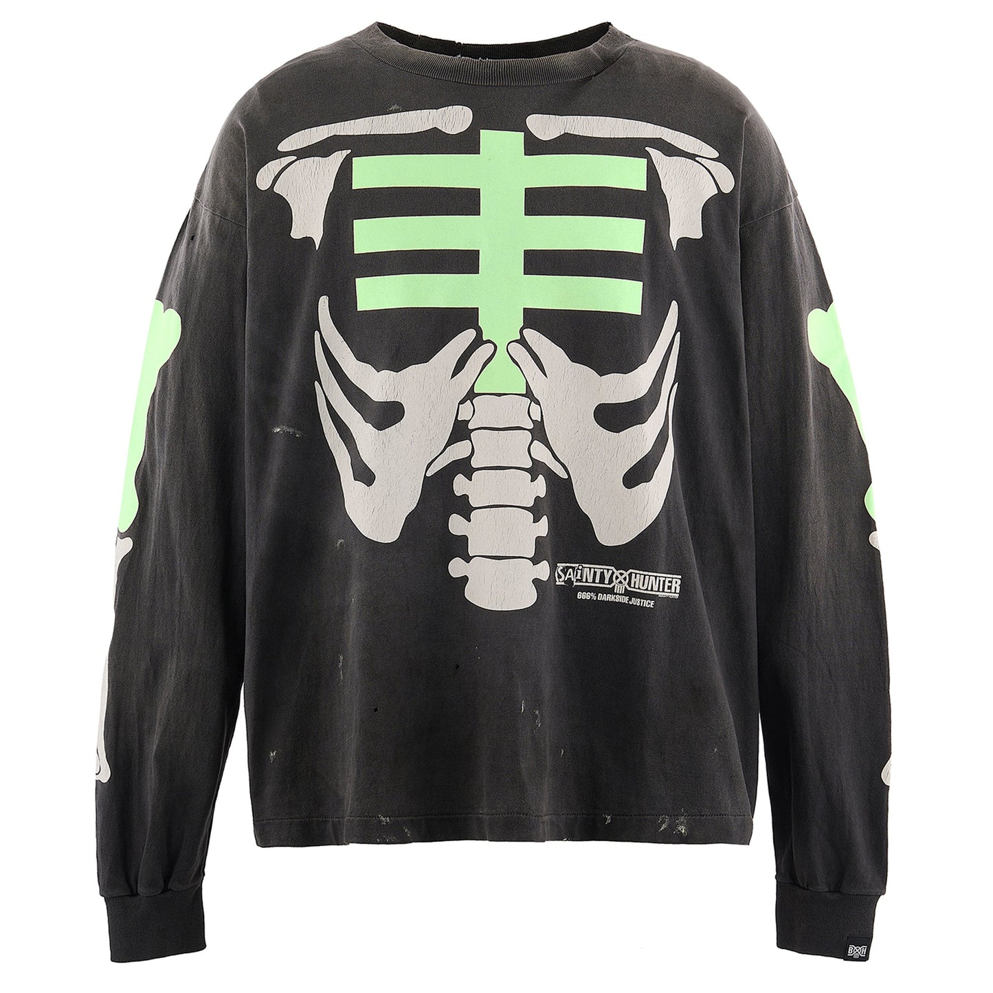 SAINT Mxxxxxx x BOUNTY HUNTER BH_LS T-SHIRT/BONE / BLACK