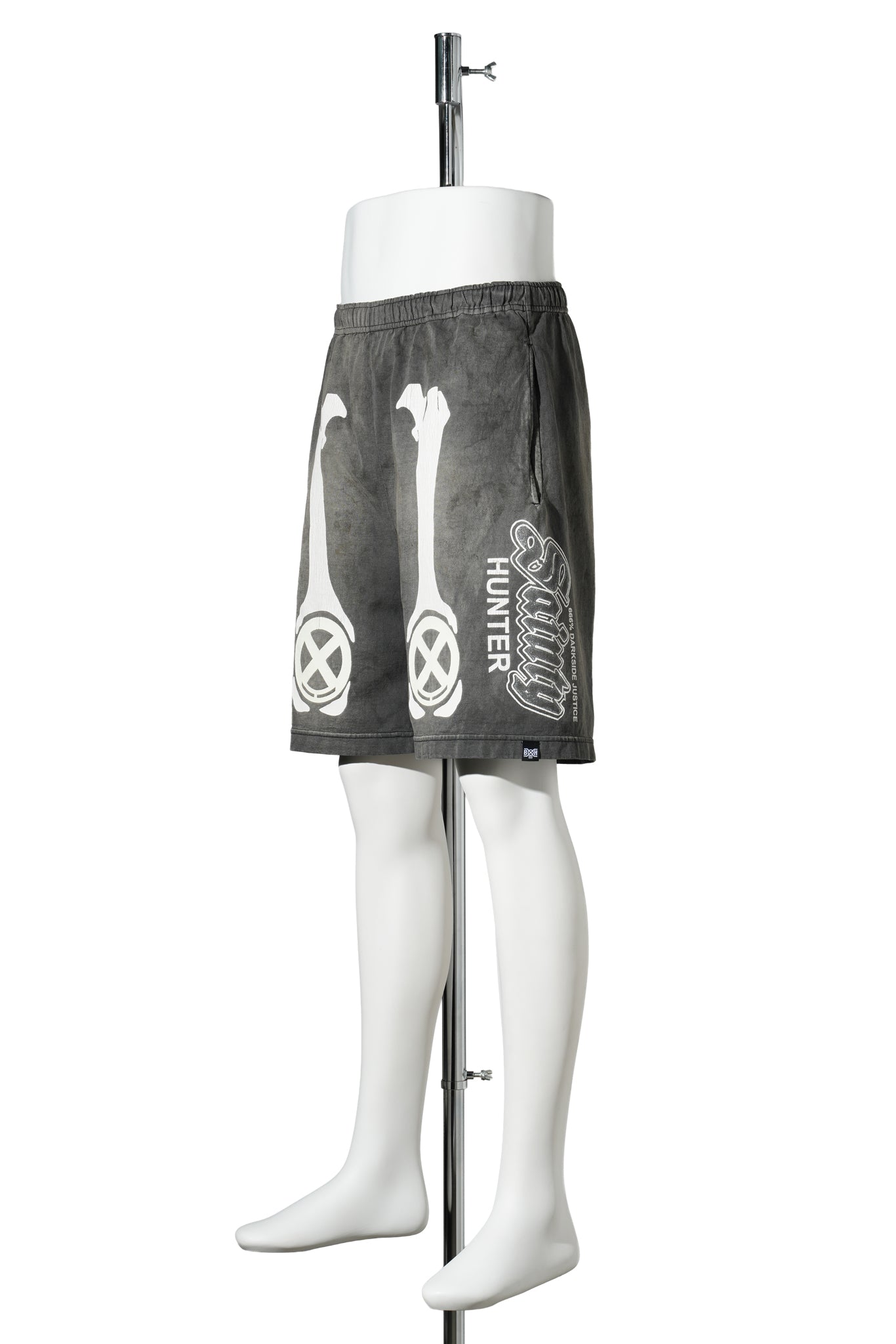 SAINT Mxxxxxx x BOUNTY HUNTER BH_CUT SEW SHORTS/BONE / CHARCOAL