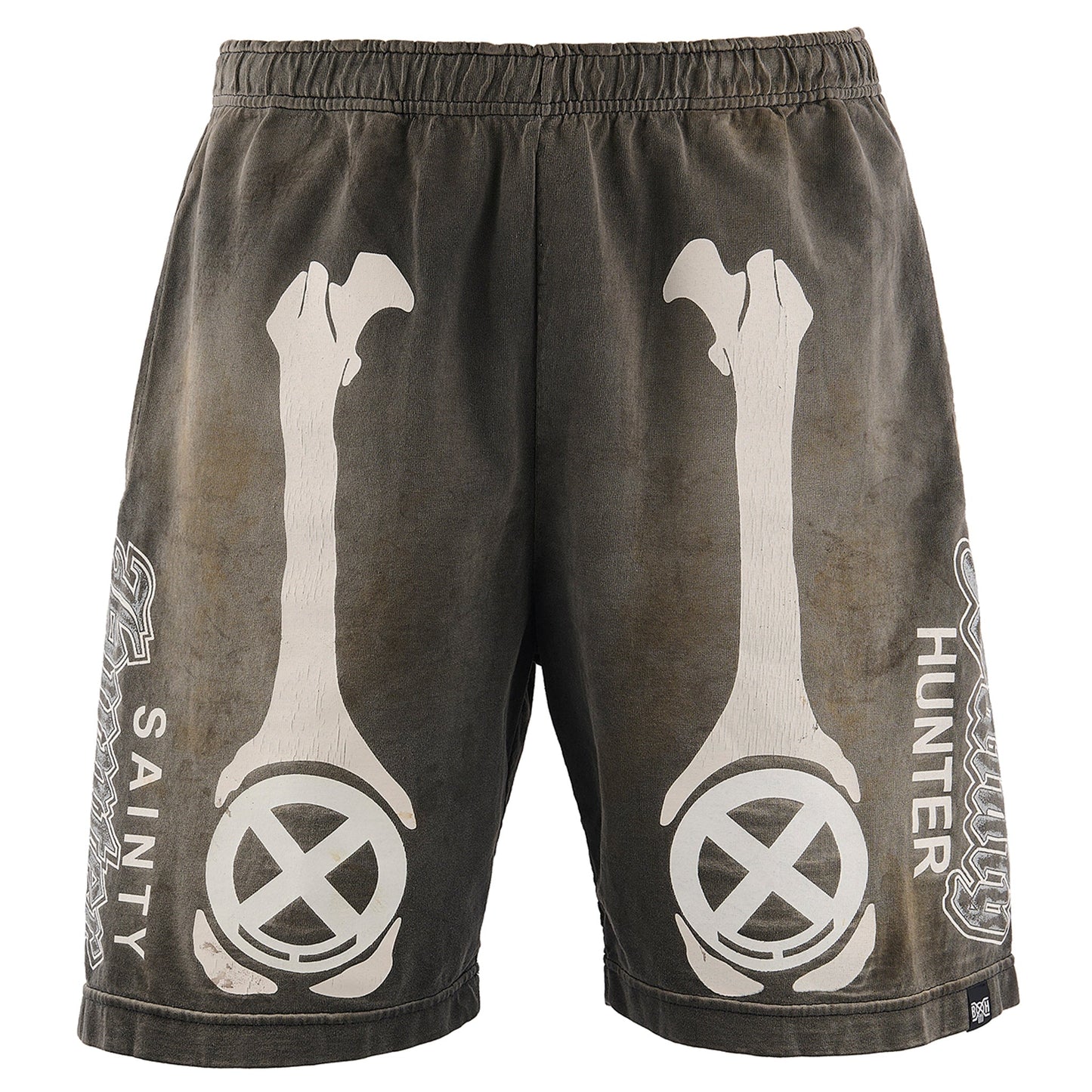 SAINT Mxxxxxx x BOUNTY HUNTER BH_CUT SEW SHORTS/BONE / CHARCOAL