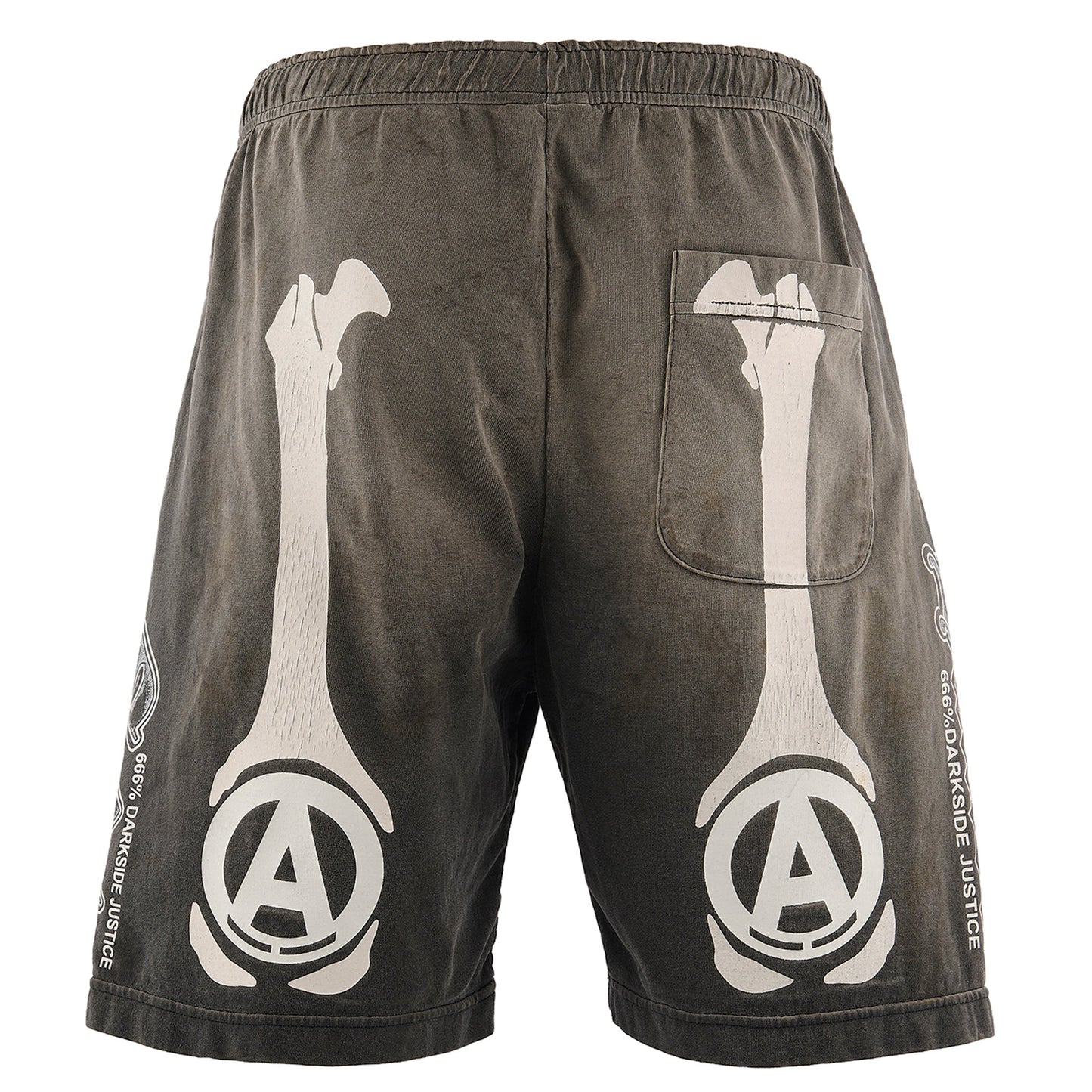 SAINT Mxxxxxx x BOUNTY HUNTER BH_CUT SEW SHORTS/BONE / CHARCOAL