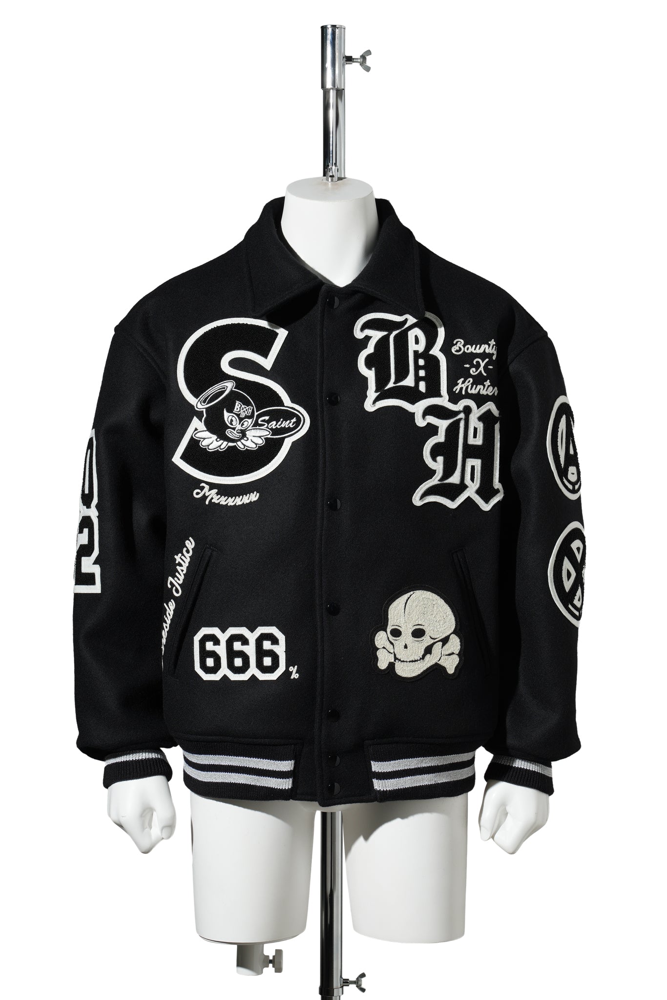 SAINT Mxxxxxx x BOUNTY HUNTER BH_VARSITY JKT/SNT HUNTER / BLACK