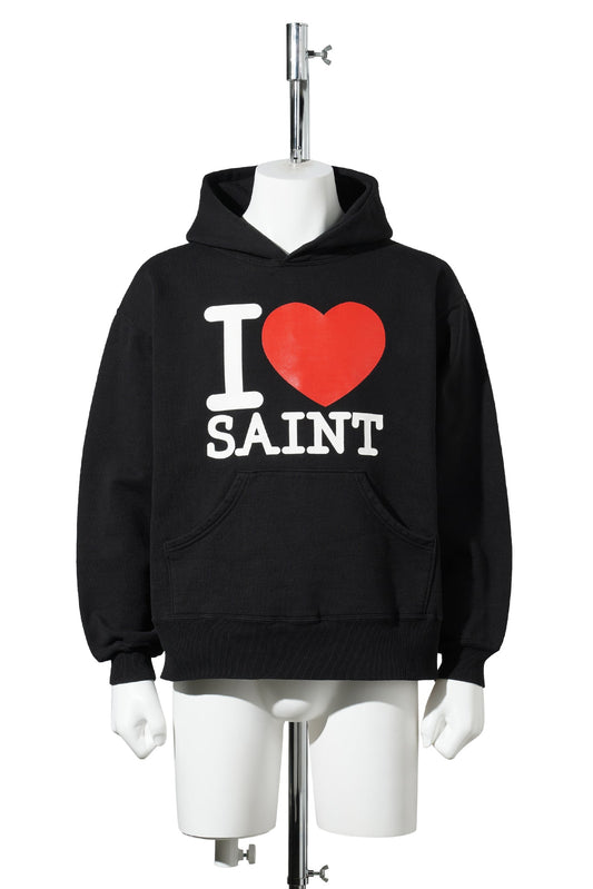 HOODIE/I LOVE SAINT / BLACK