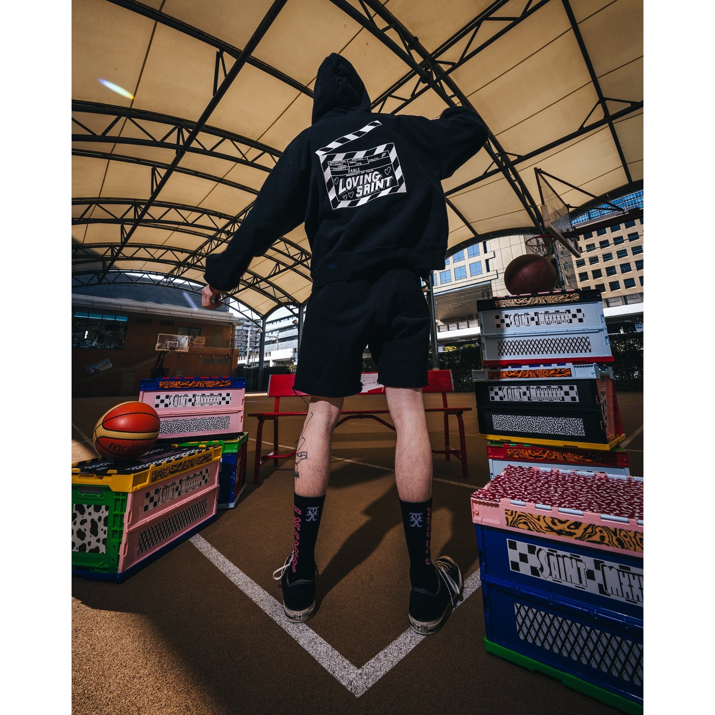 HOODIE/I LOVE SAINT / BLACK