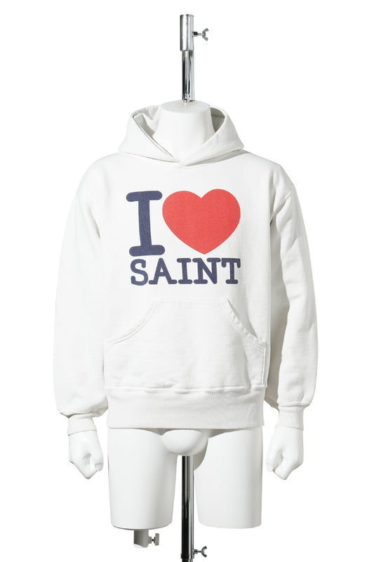 HOODIE/I LOVE SAINT / WHITE