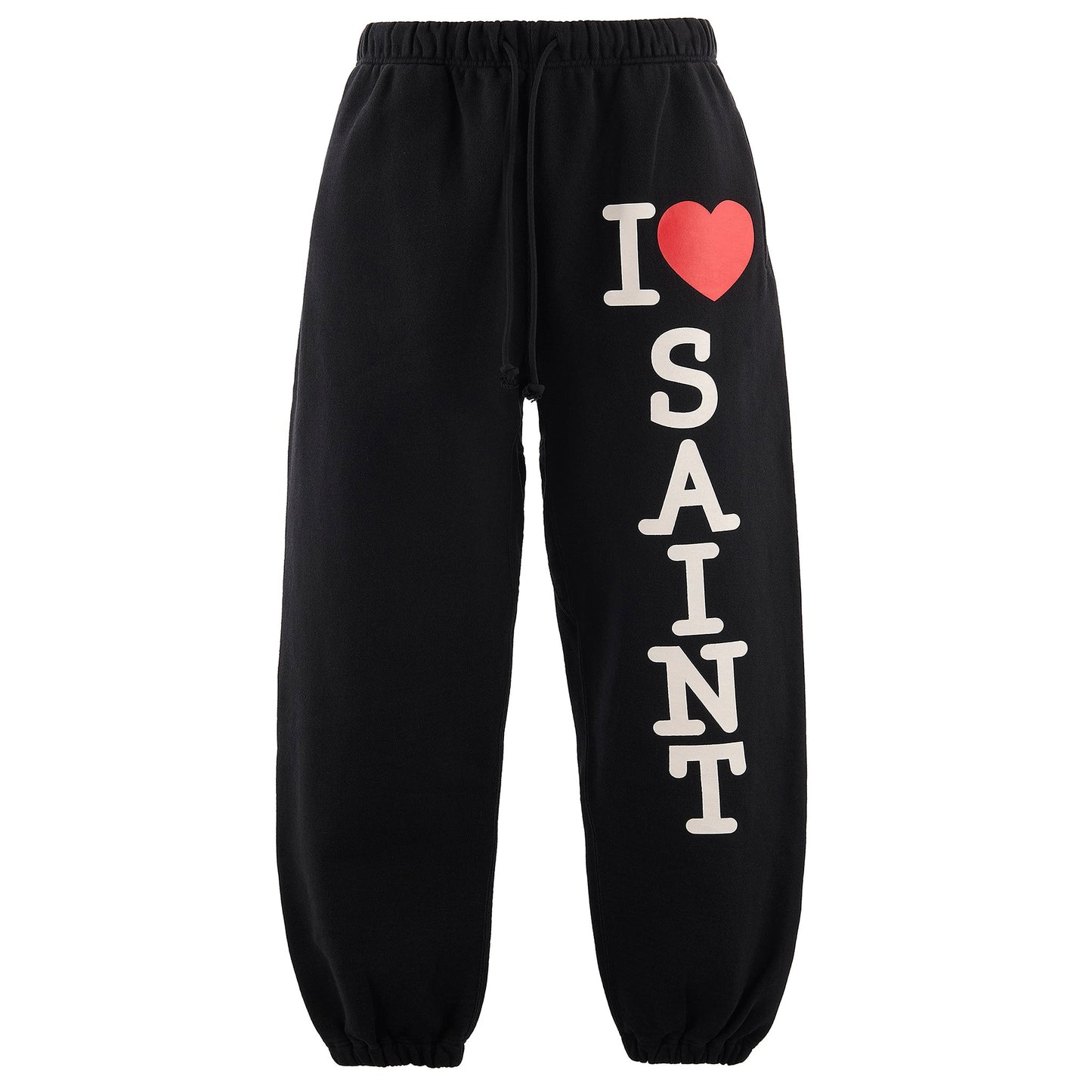 SWEAT PANTS/I LOVE SAINT / BLACK