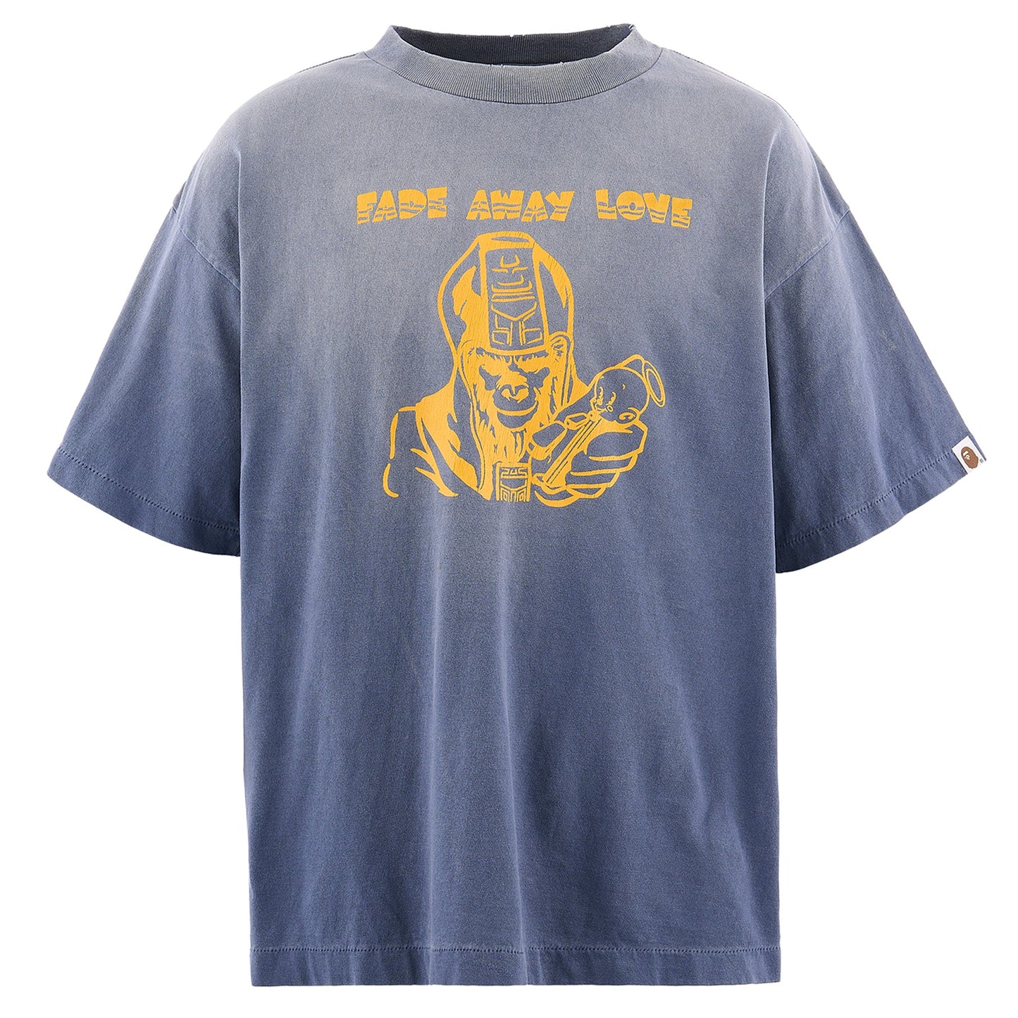 SAINT Mxxxxxx x A BATHING APE® BAPE_SS T-SHIRT/FADE AWAY LV / NAVY