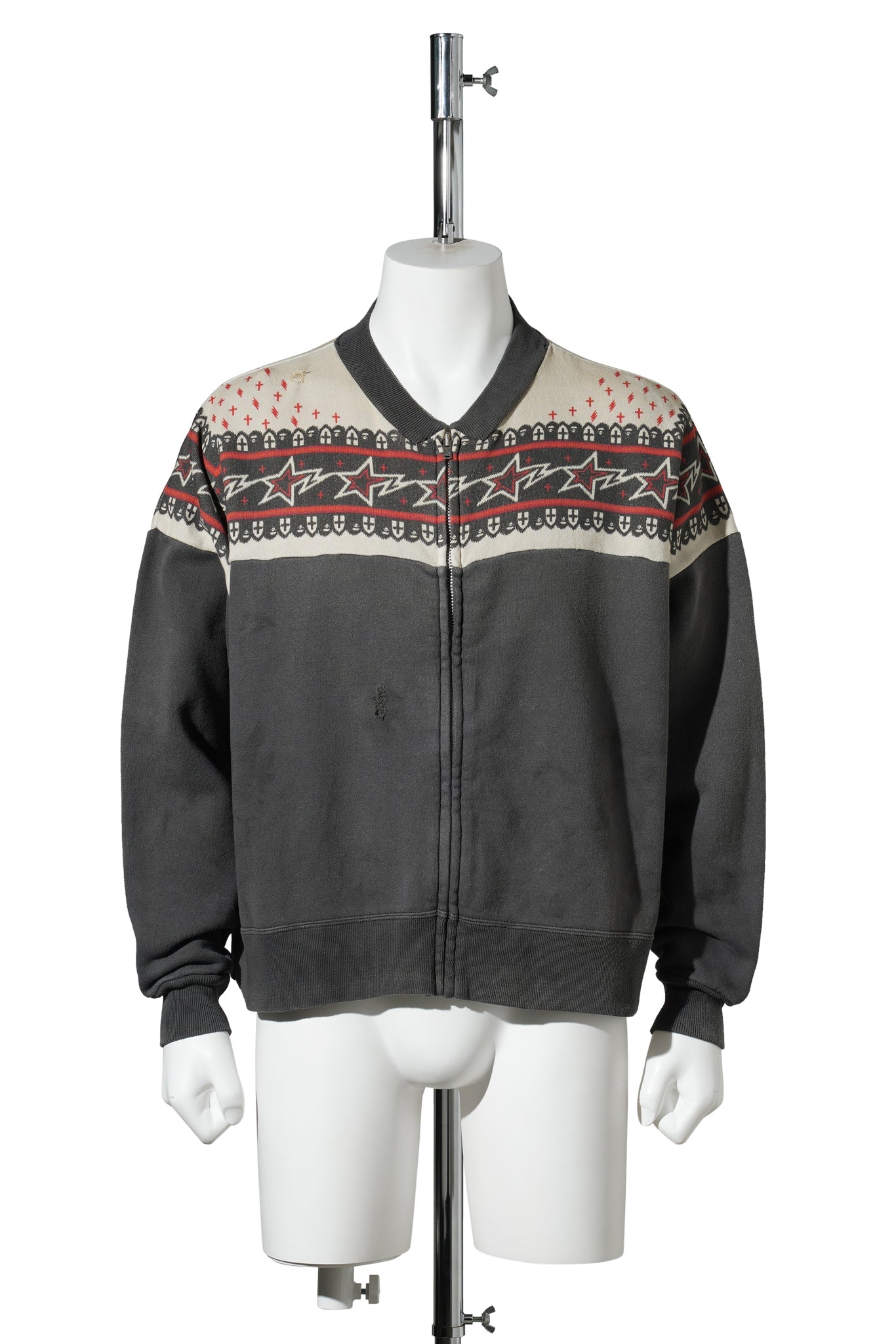 SAINT Mxxxxxx x A BATHING APE® BAPE_ZIP CARDIGAN / CHARCOAL