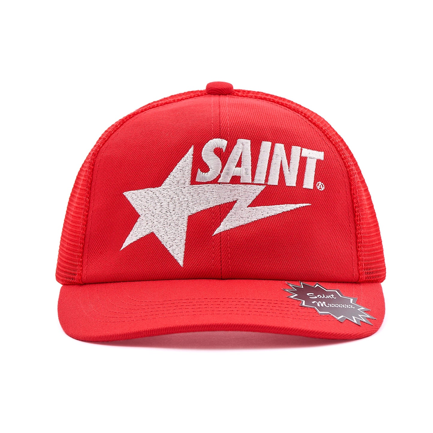 SAINT Mxxxxxx x A BATHING APE® BAPE_MESH CAP / RED