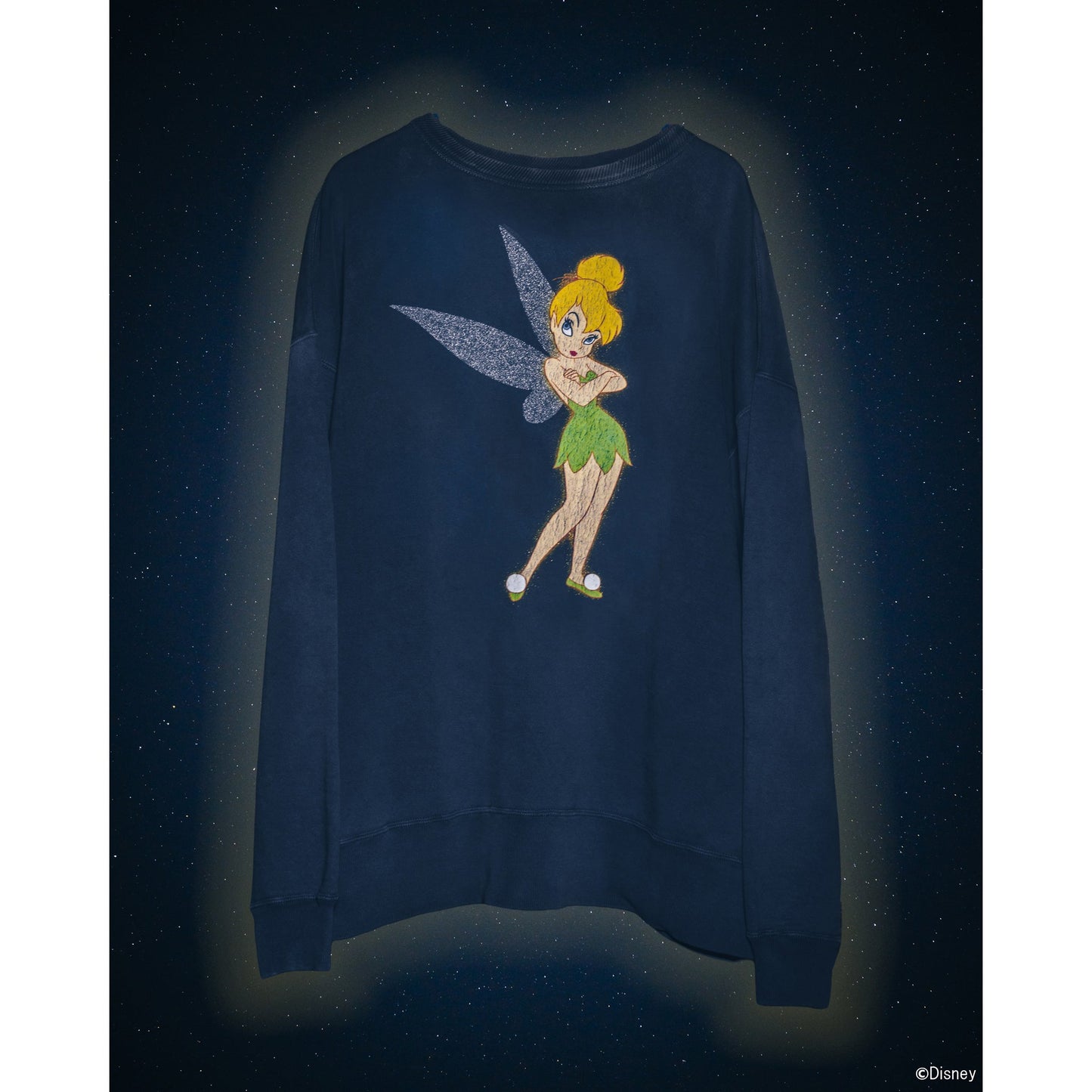 SAINT Mxxxxxx x Disney DSN_CRW NK SWT/TINKER BELL / NAVY