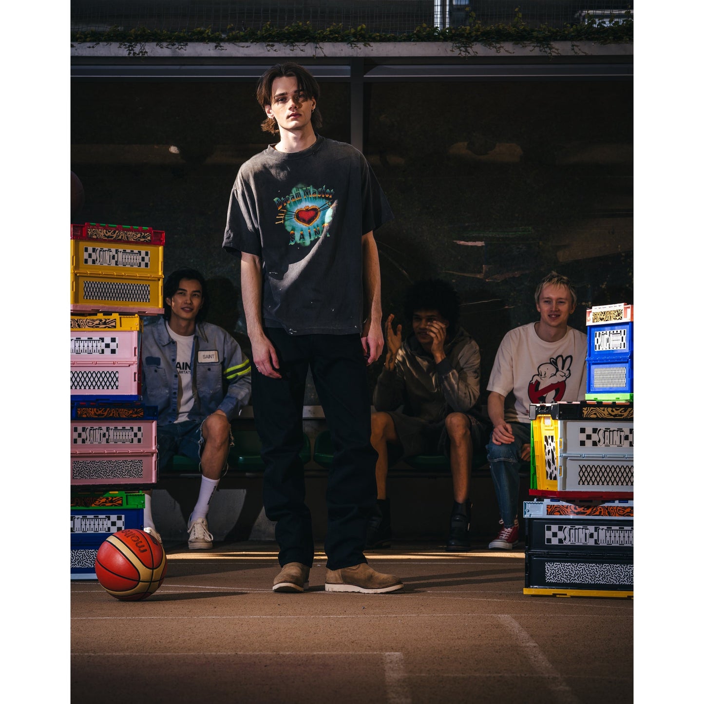 SS T-SHIRT/HEART / BLACK