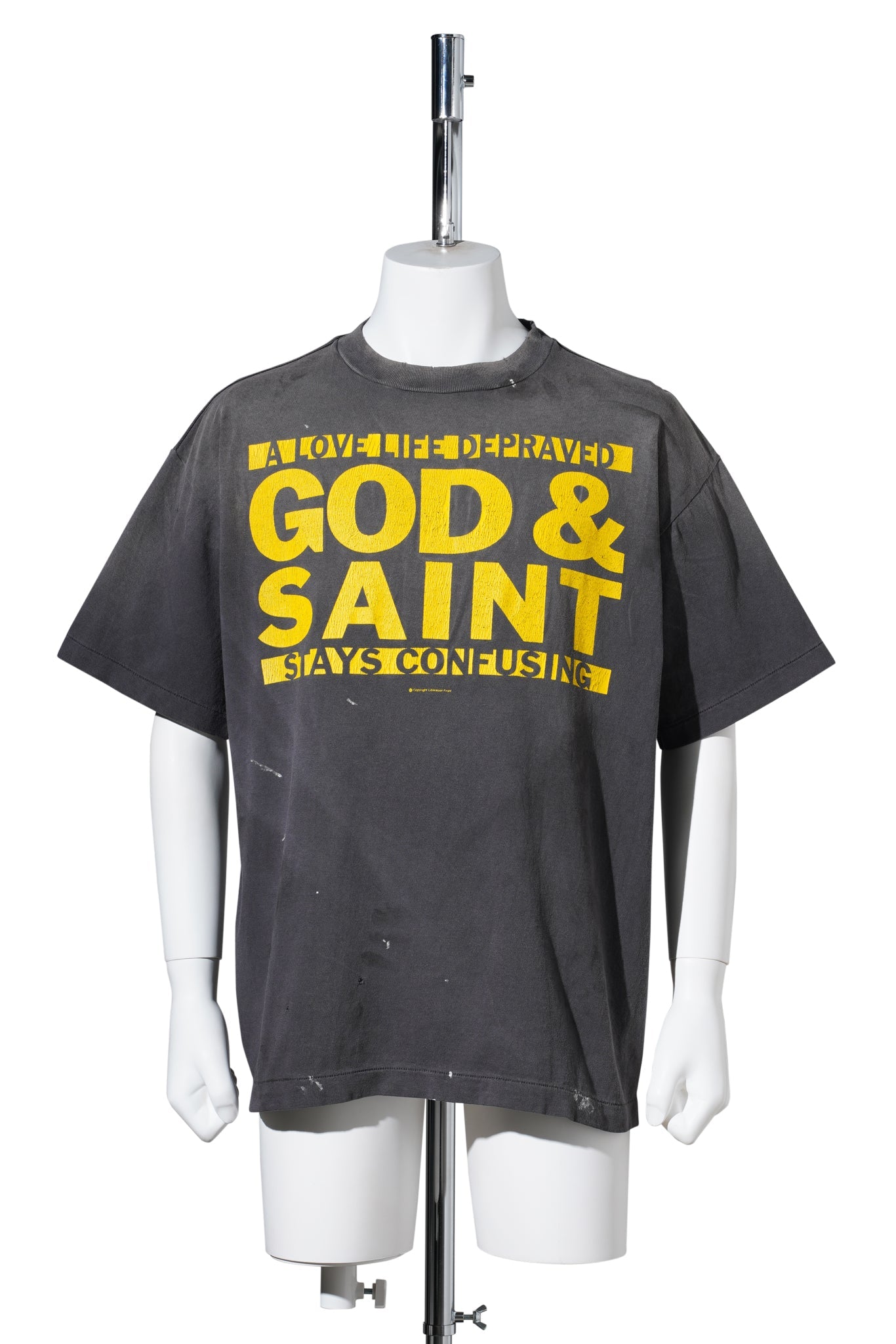 SS T-SHIRT/GOD SAINT / BLACK
