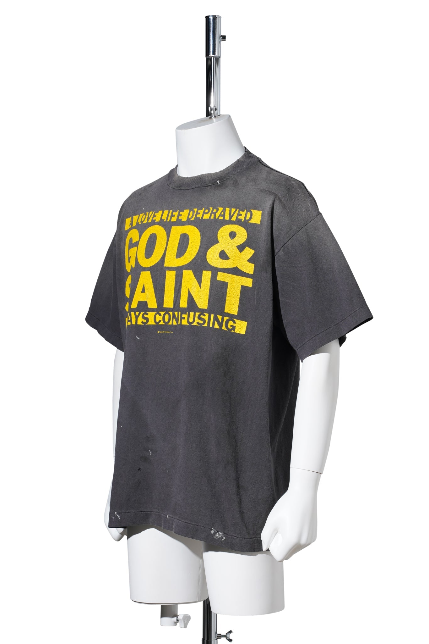SS T-SHIRT/GOD SAINT / BLACK
