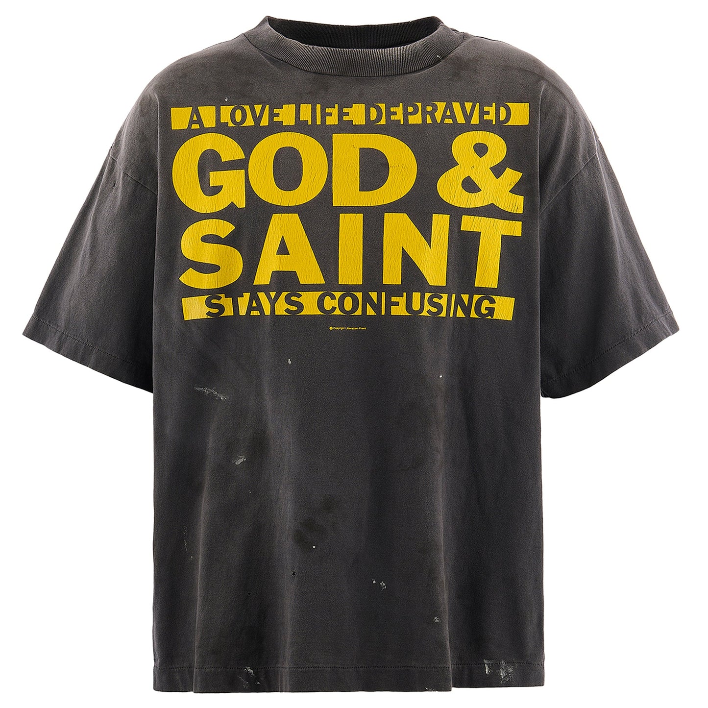 SS T-SHIRT/GOD SAINT / BLACK