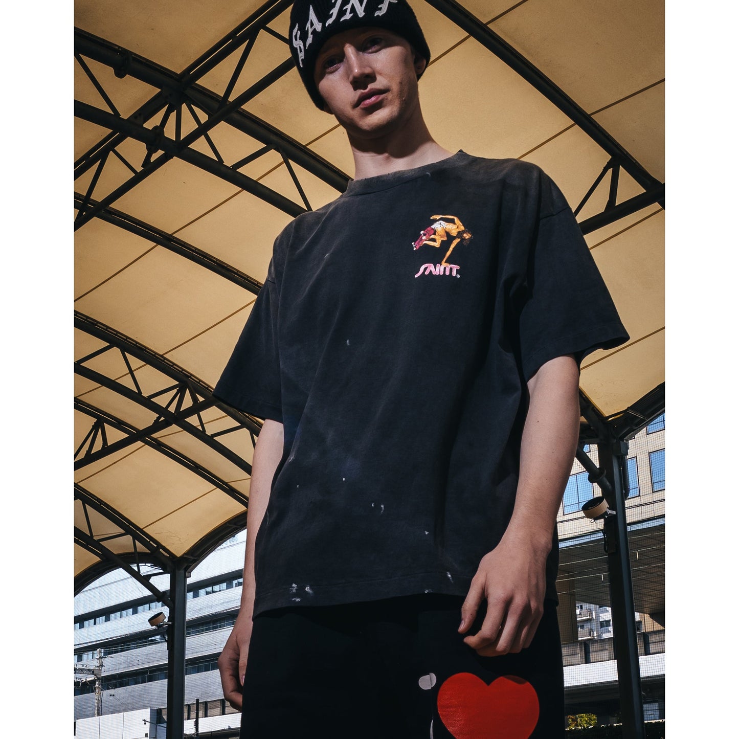 SS T-SHIRT/SKATE / BLACK