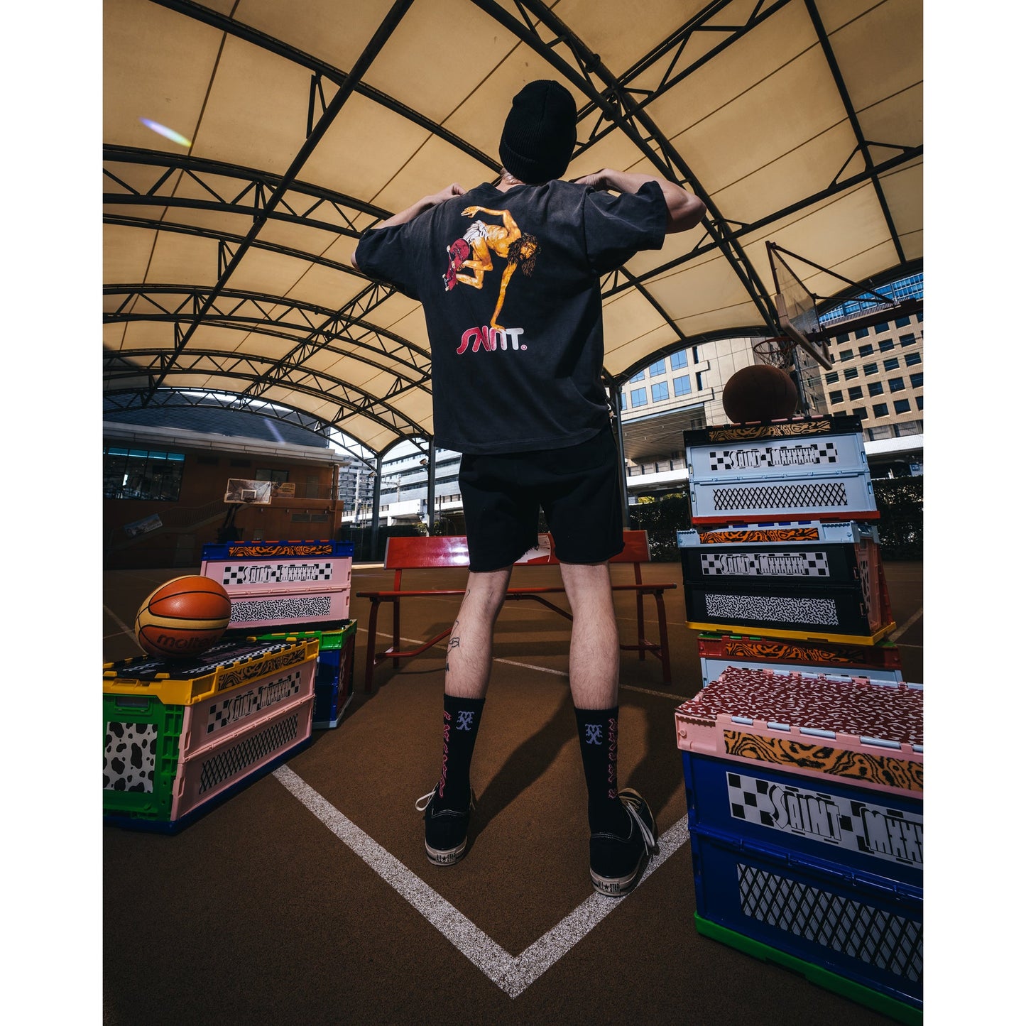 SS T-SHIRT/SKATE / BLACK