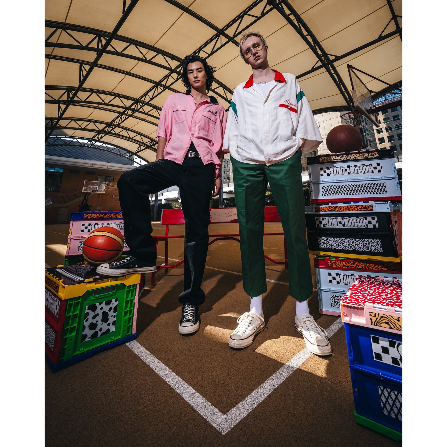 BOWLING SHIRT/TRUMP / PINK