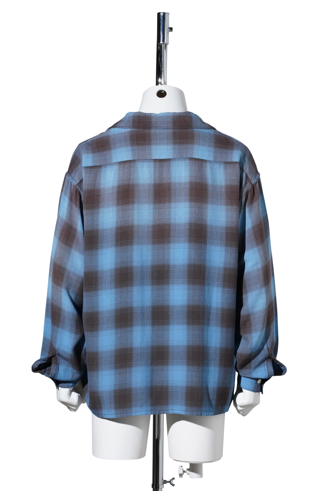 RAYON SHIRT/CHECK / BLUE