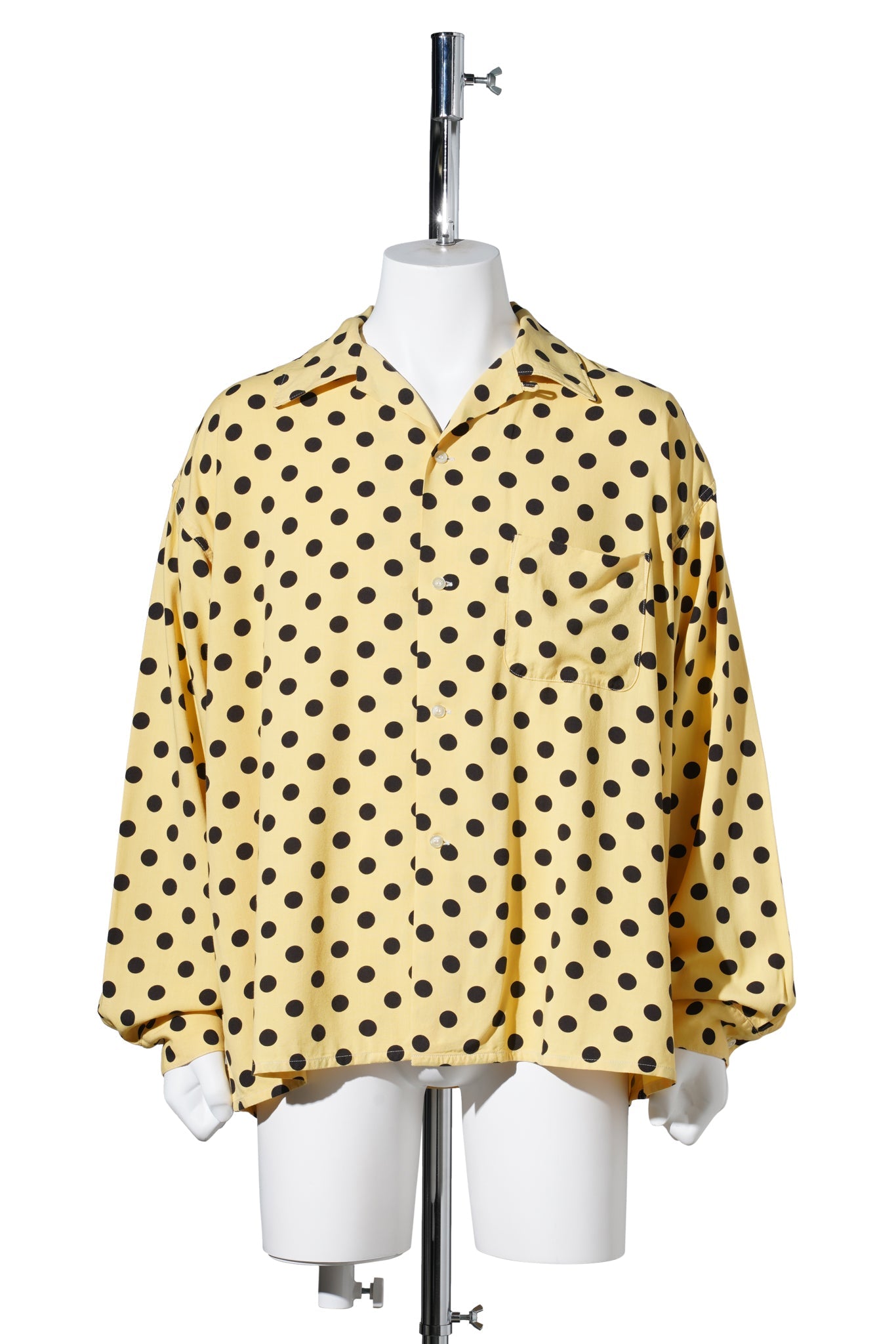 RAYON SHIRT/DOT / YELLOW